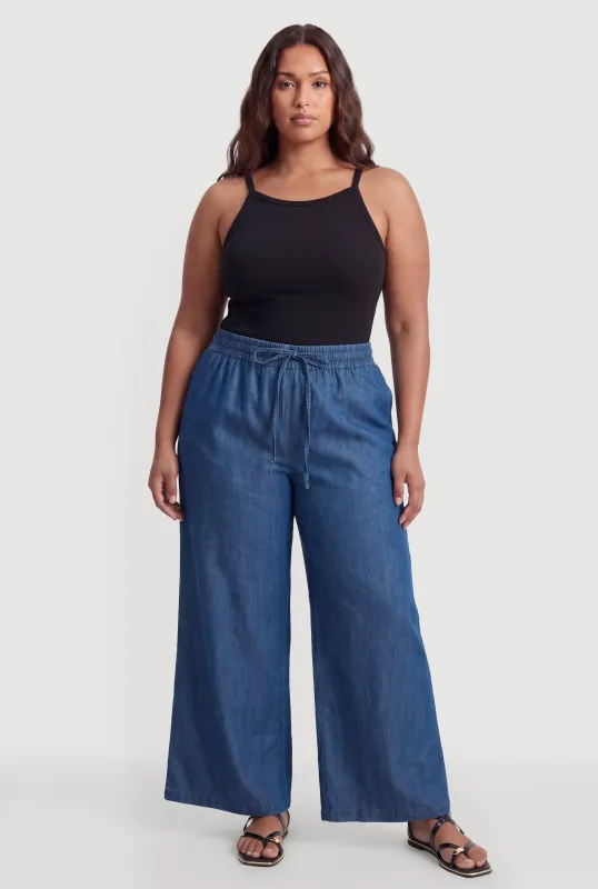 Plus Size Basic Scoop Neck Cami made by Rainbow