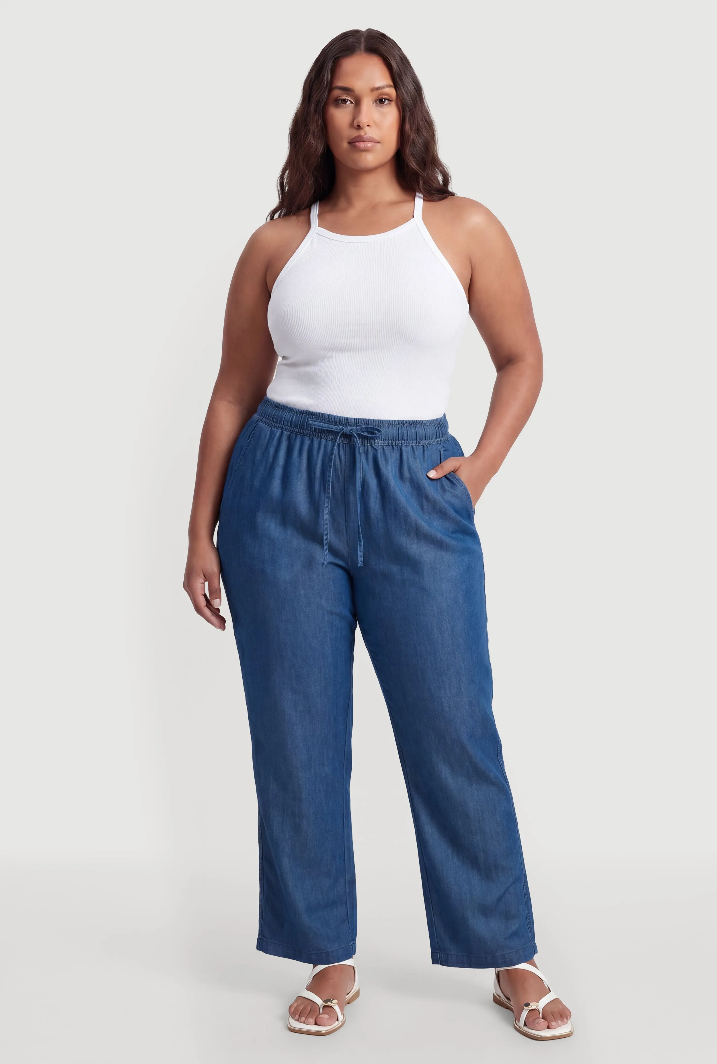 Plus Size Basic Scoop Neck Cami sold by Rainbow product image thumbnail 2