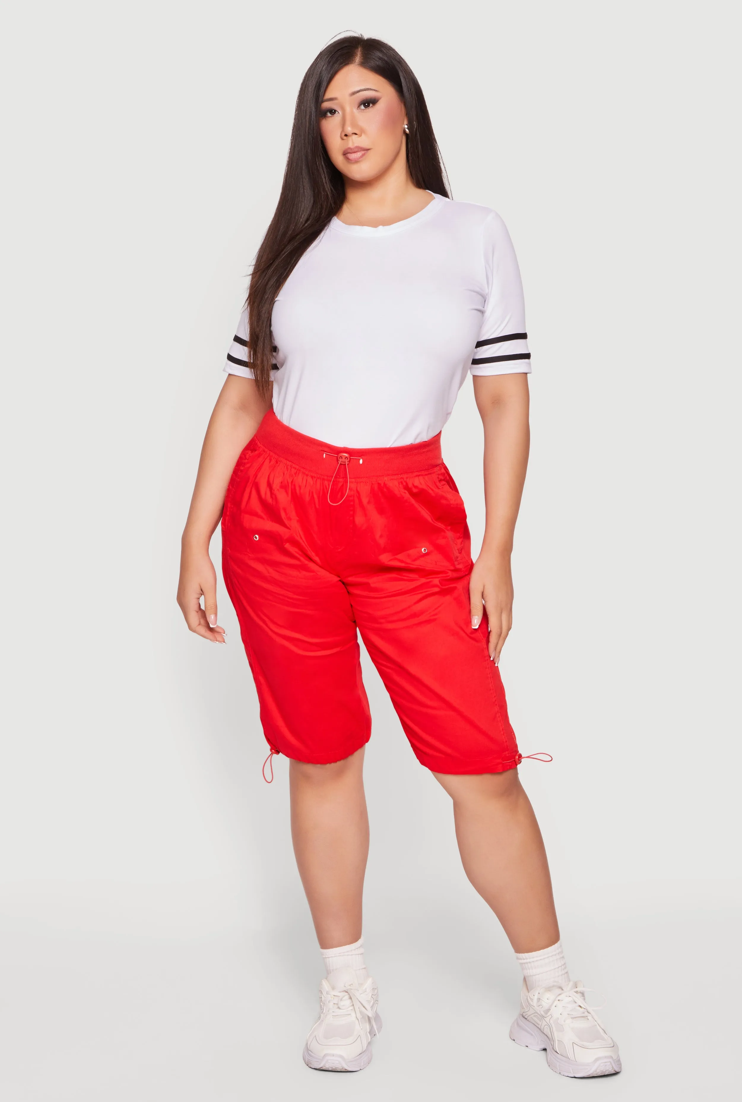 Plus Size Toggle Drawstring Bermuda Shorts sold by Rainbow product image thumbnail 3
