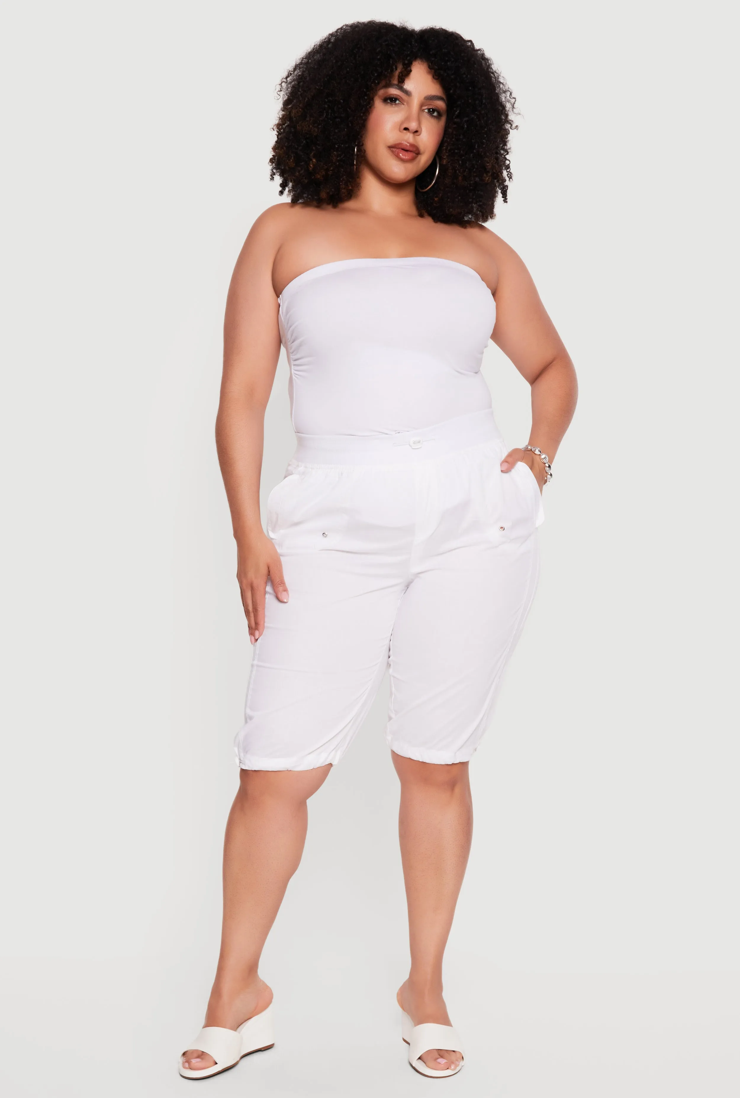 Plus Size Toggle Drawstring Bermuda Shorts sold by Rainbow product image thumbnail 2