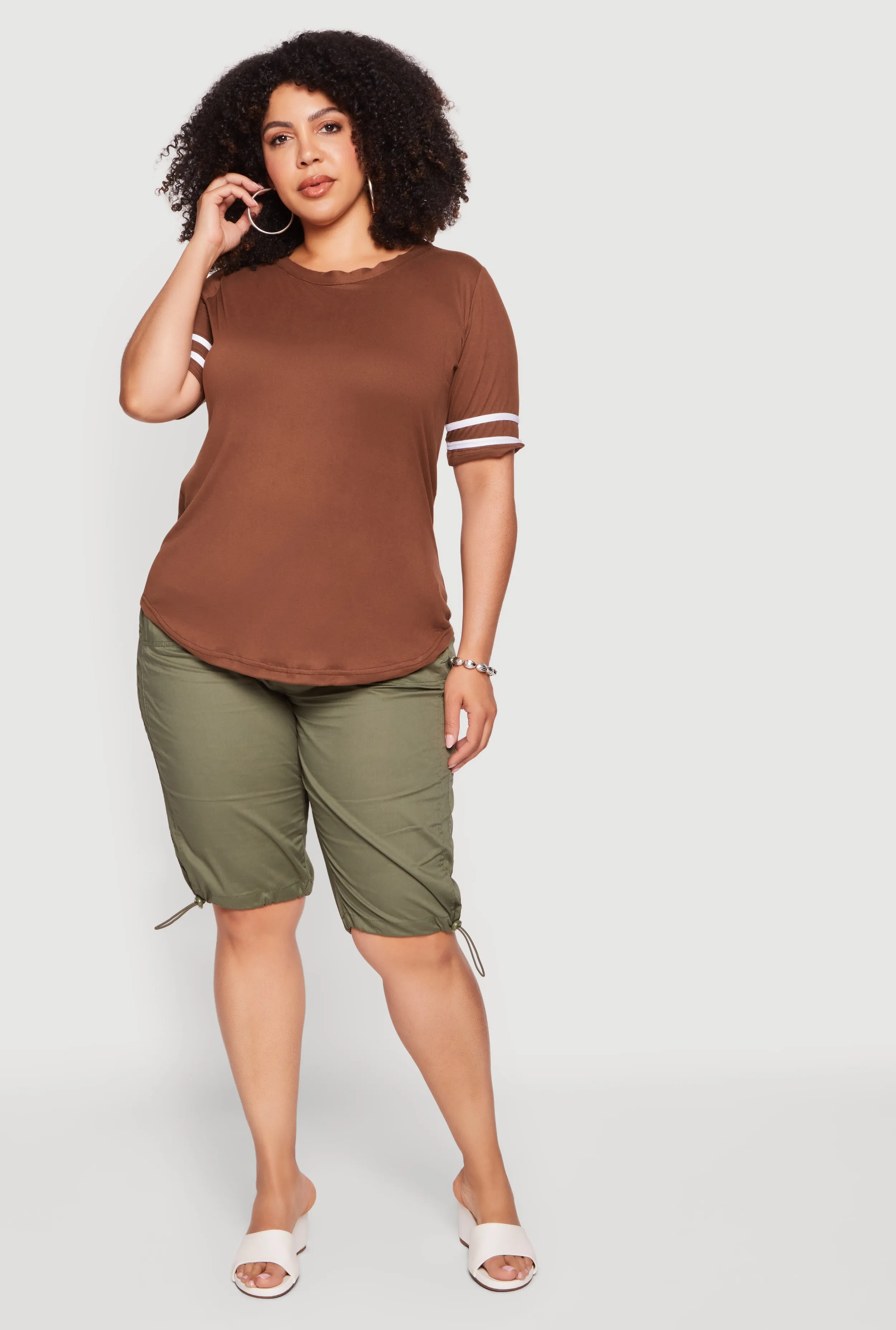 Plus Size Toggle Drawstring Bermuda Shorts sold by Rainbow product image thumbnail 5
