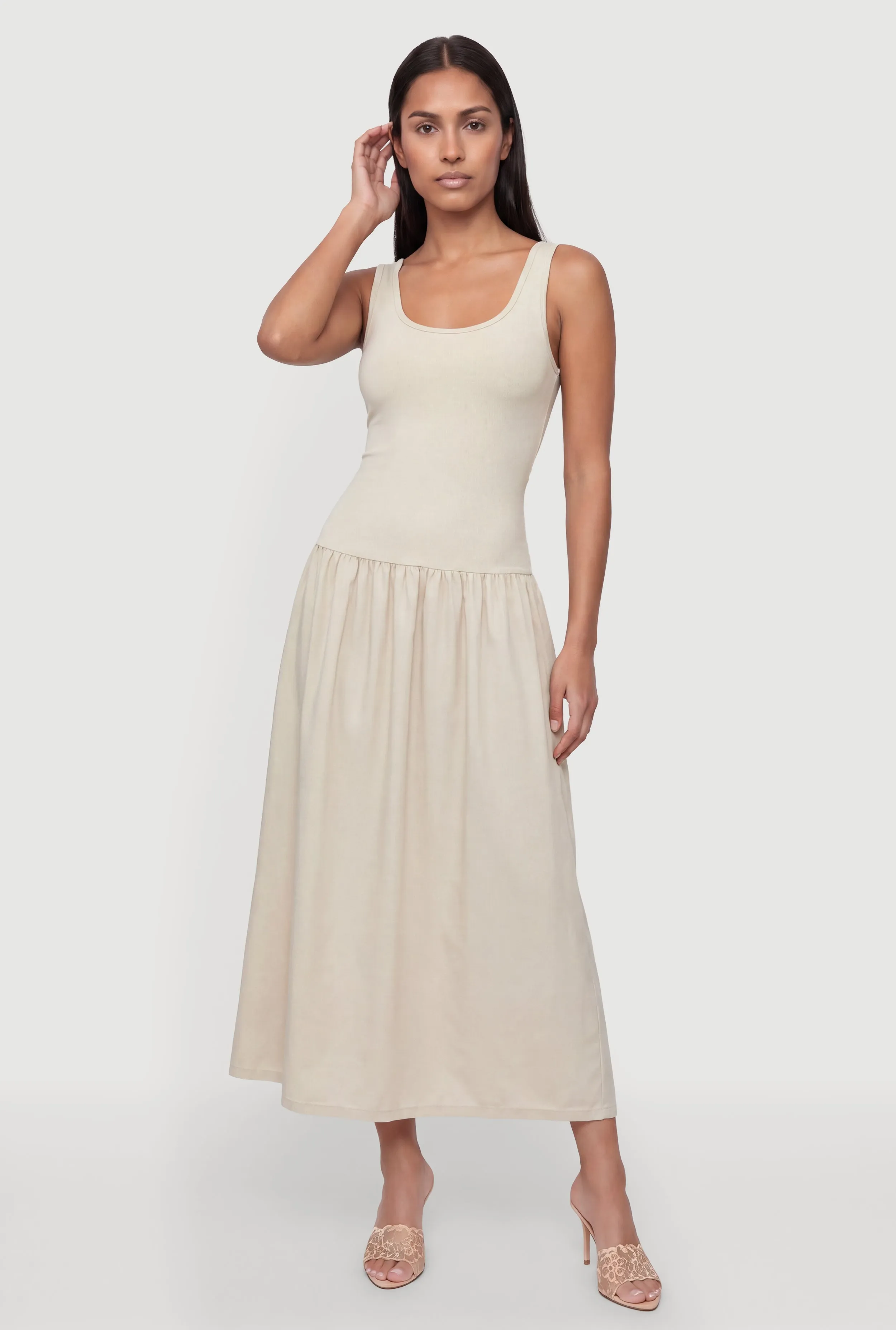 Drop Waist Tank Midi Dress sold by Rainbow product image thumbnail 4