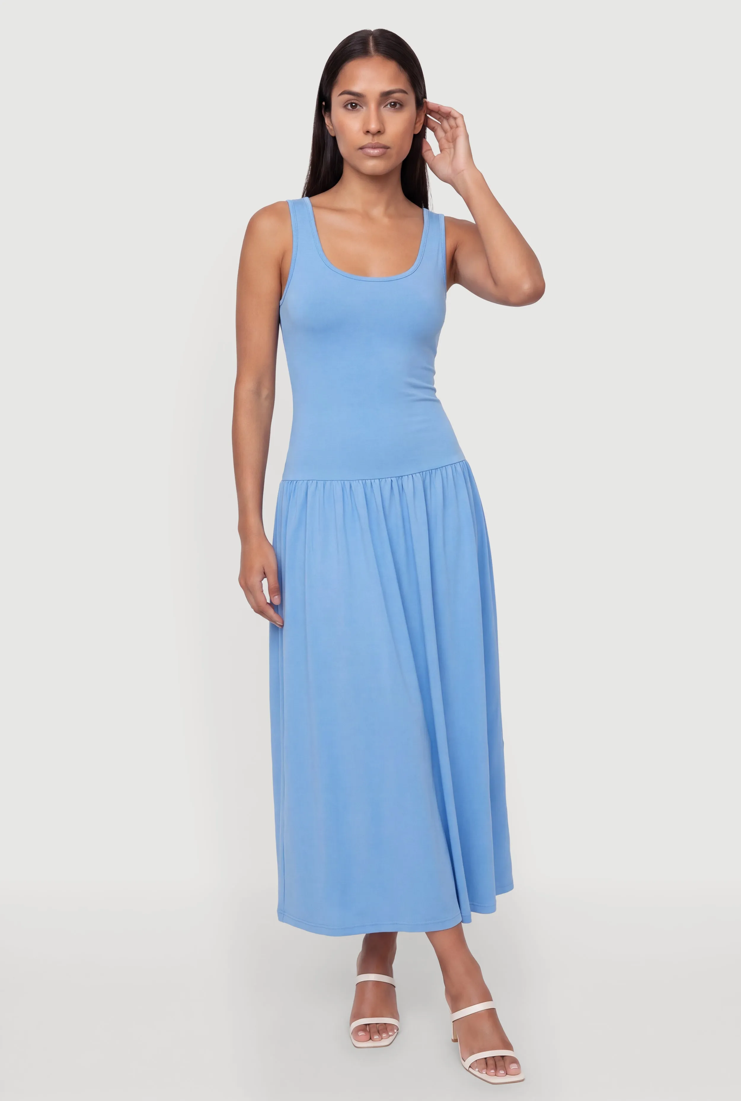 Drop Waist Tank Midi Dress sold by Rainbow
