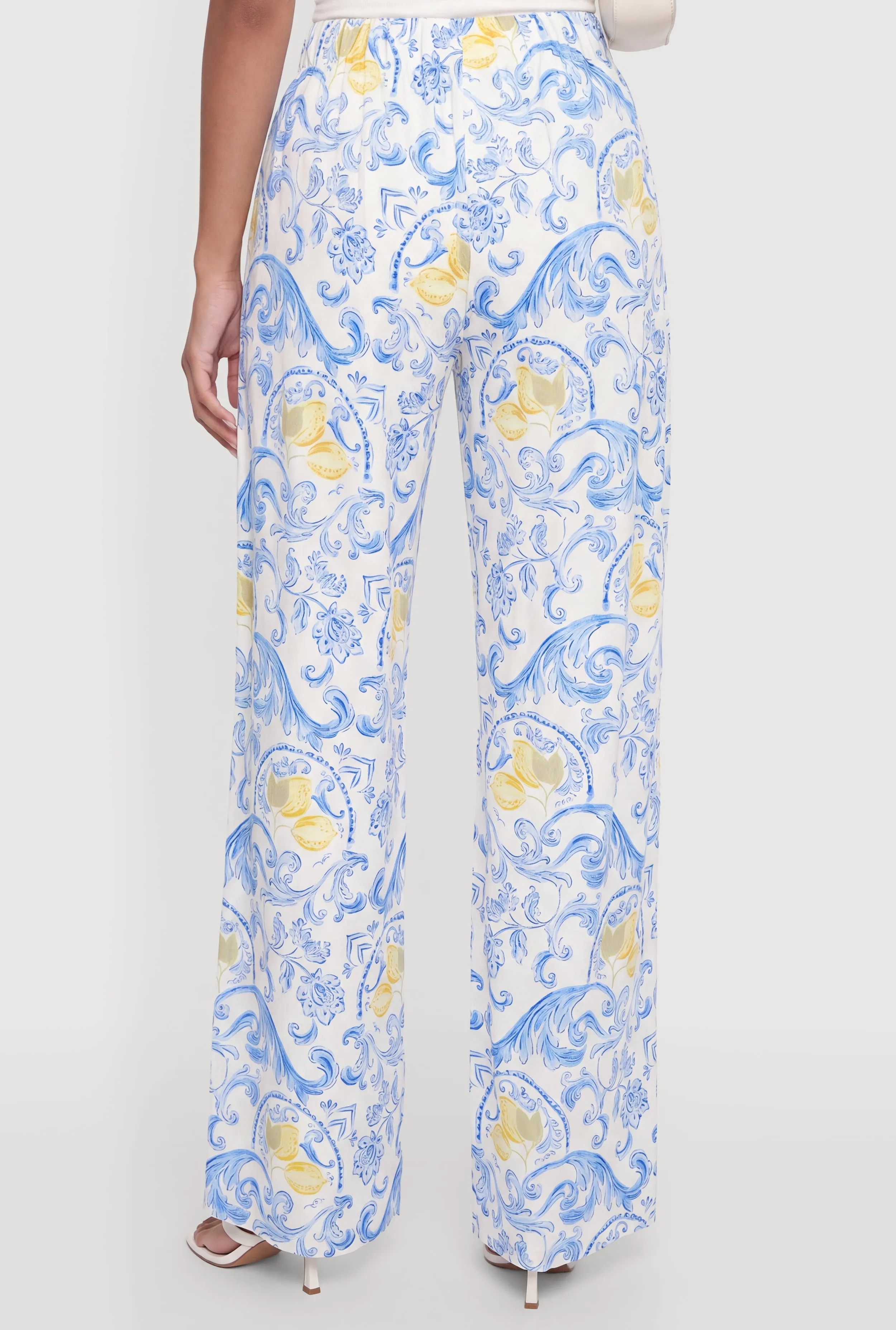 Lemon Print High Waisted Wide Leg Pants sold by Rainbow product image thumbnail 5