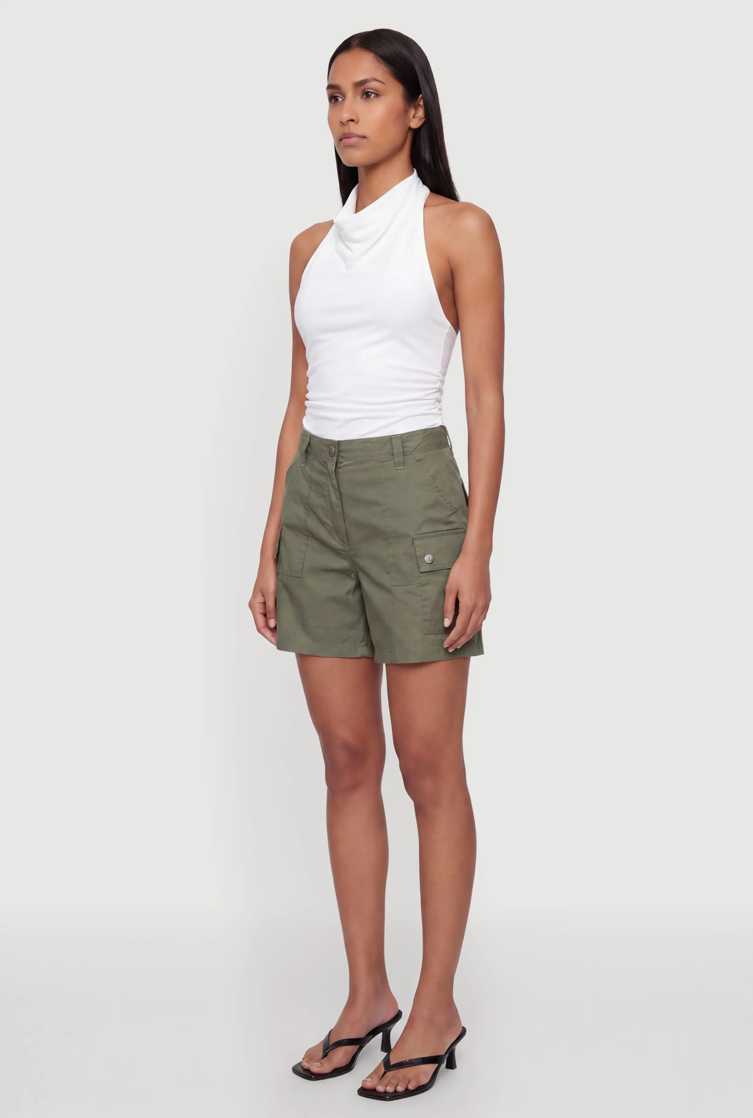 High Waisted Cargo Pocket Shorts sold by Rainbow product image thumbnail 2