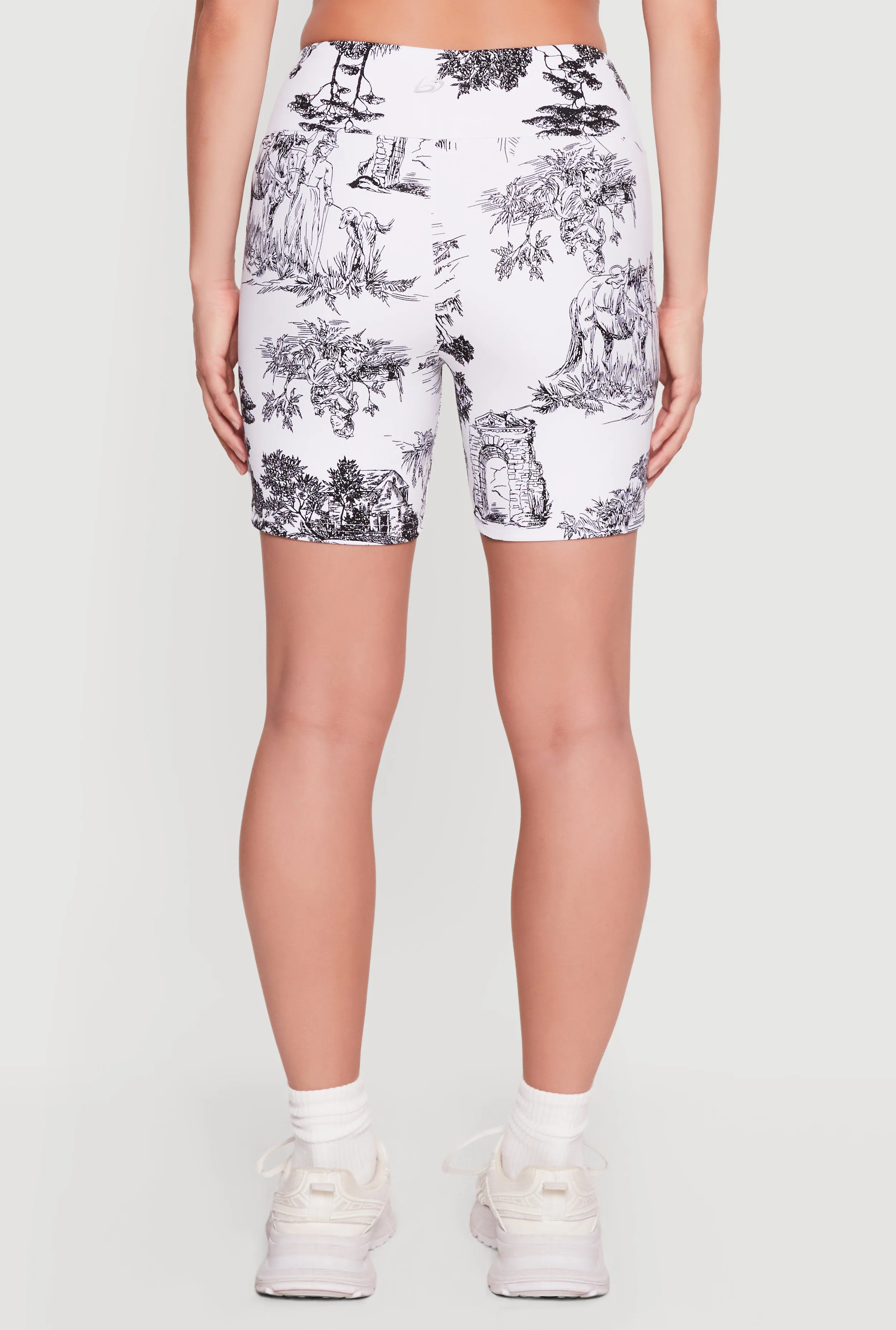 Printed Pattern High Waisted Biker Shorts sold by Rainbow product image thumbnail 5