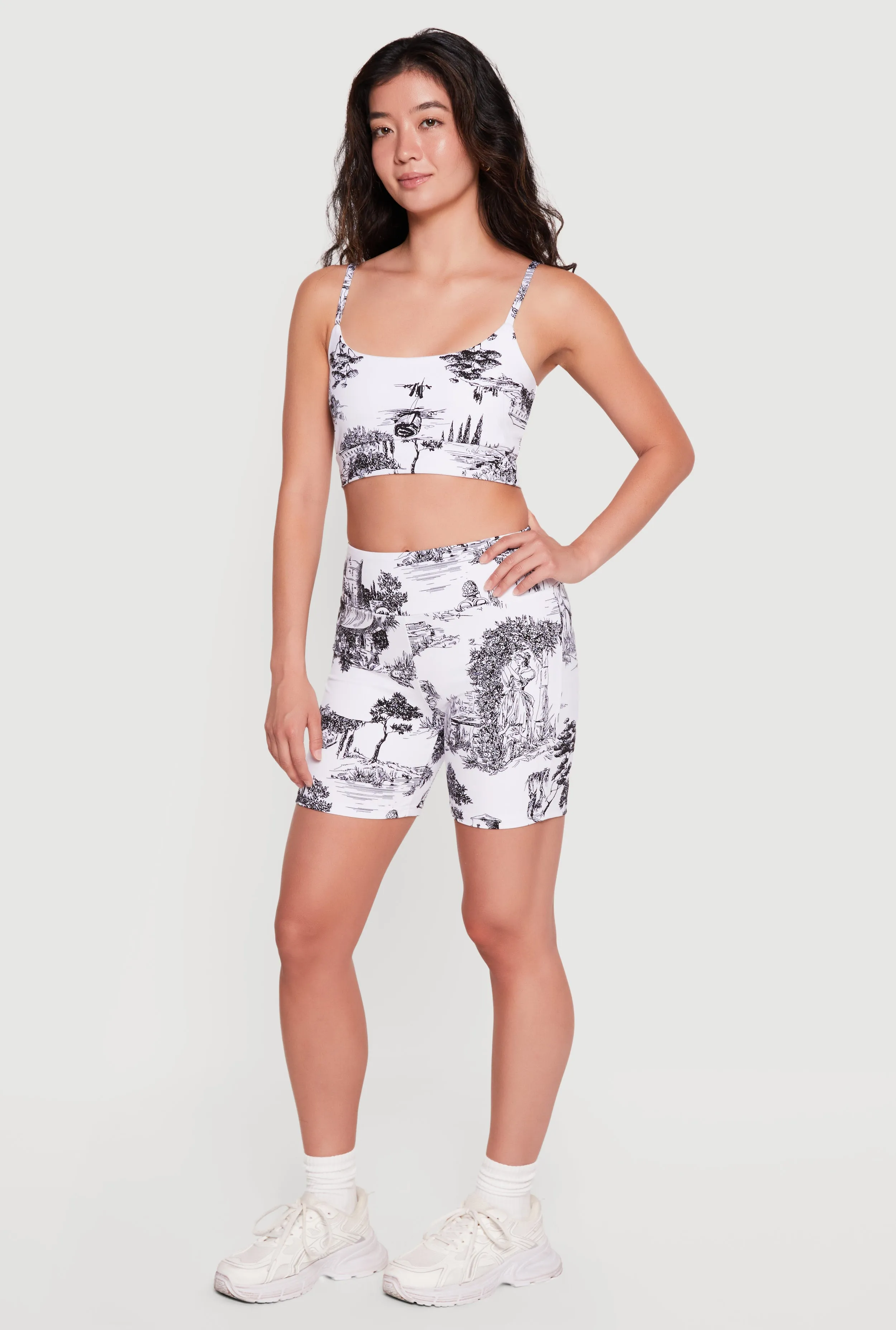 Printed Pattern High Waisted Biker Shorts sold by Rainbow product image thumbnail 2