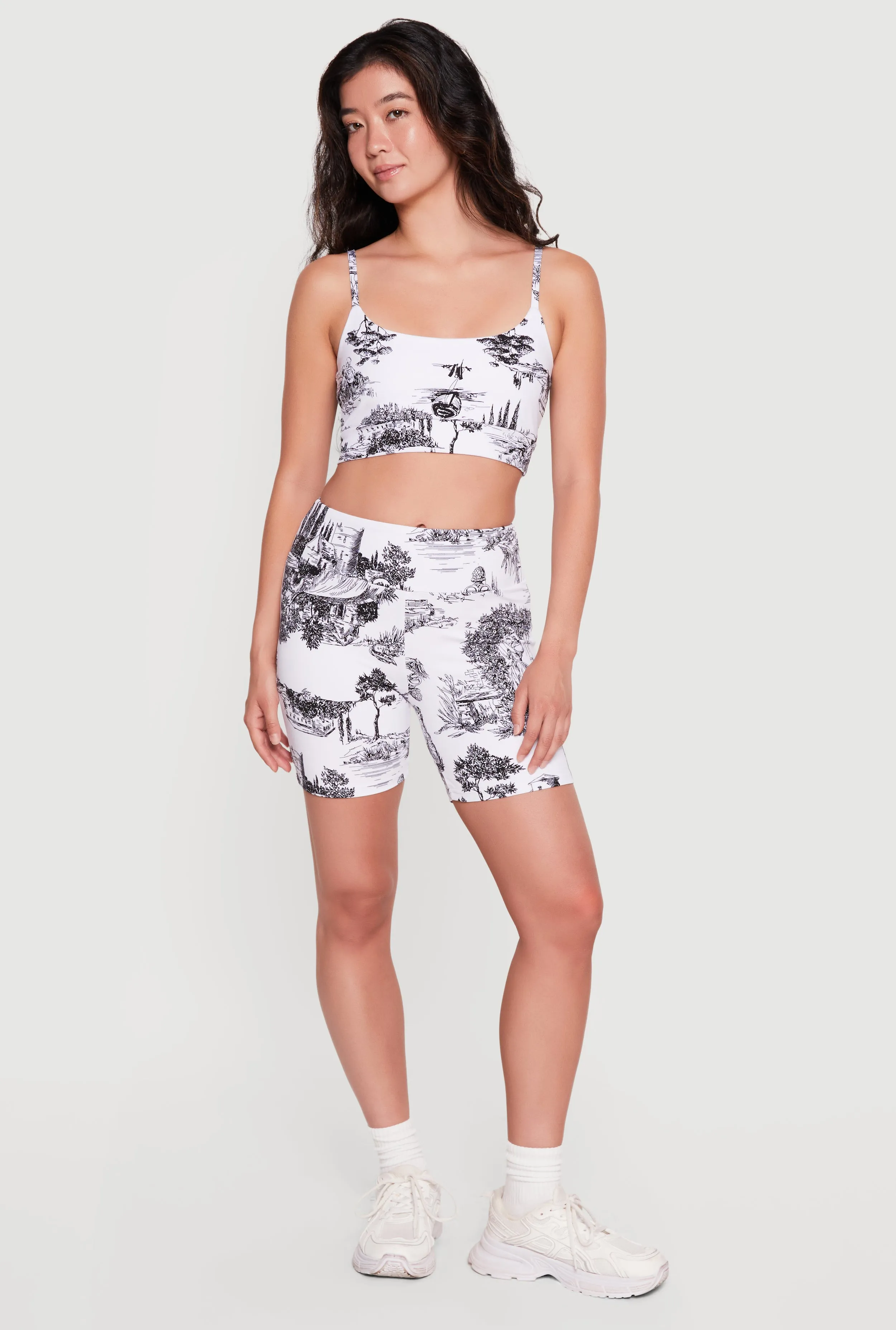 Printed Pattern High Waisted Biker Shorts sold by Rainbow