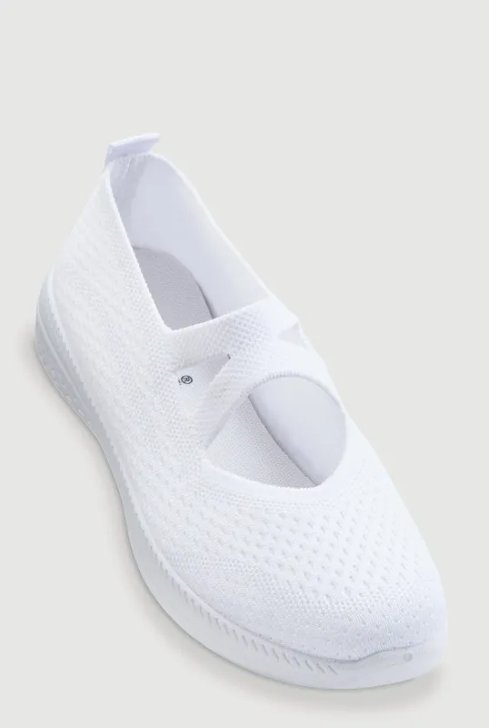 Slip On Criss Cross Strap Sneakers made by Rainbow