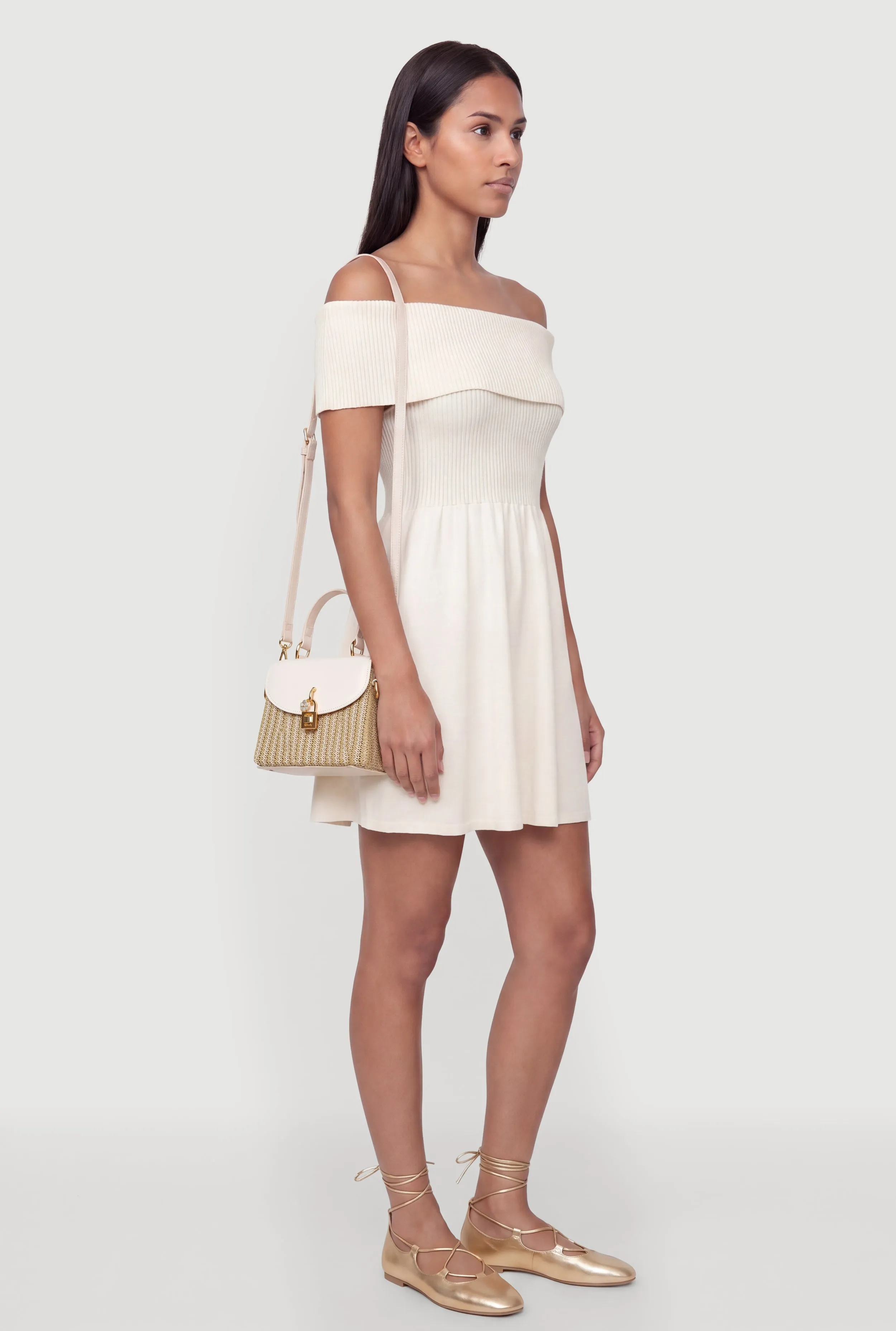 Fold Over Off The Shoulder Skater Dress sold by Rainbow product image thumbnail 2
