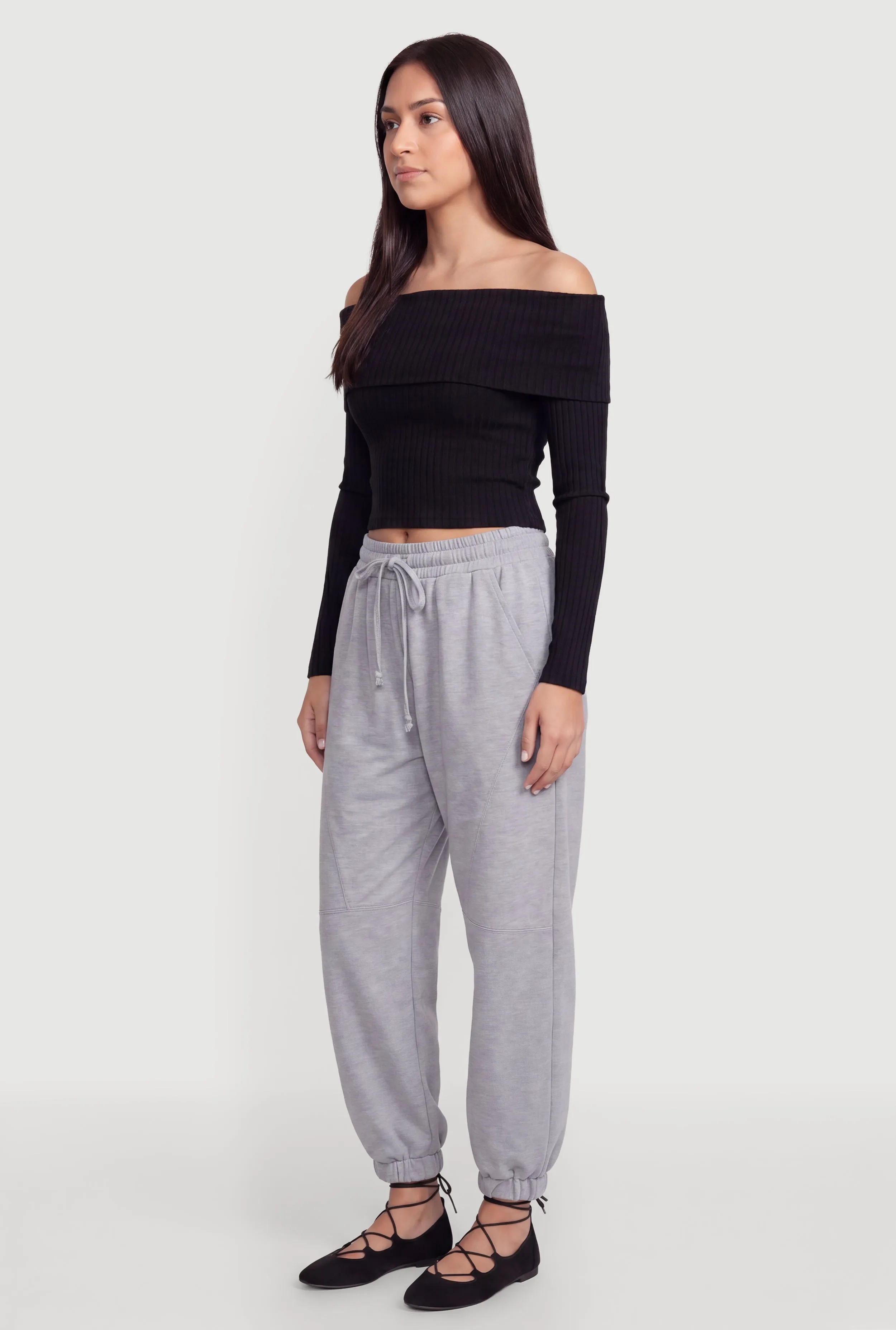 Drawstring Waist Fleece Joggers with Pockets sold by Rainbow product image thumbnail 2