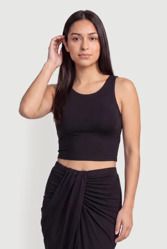 Solid Cropped Tank Top made by Rainbow