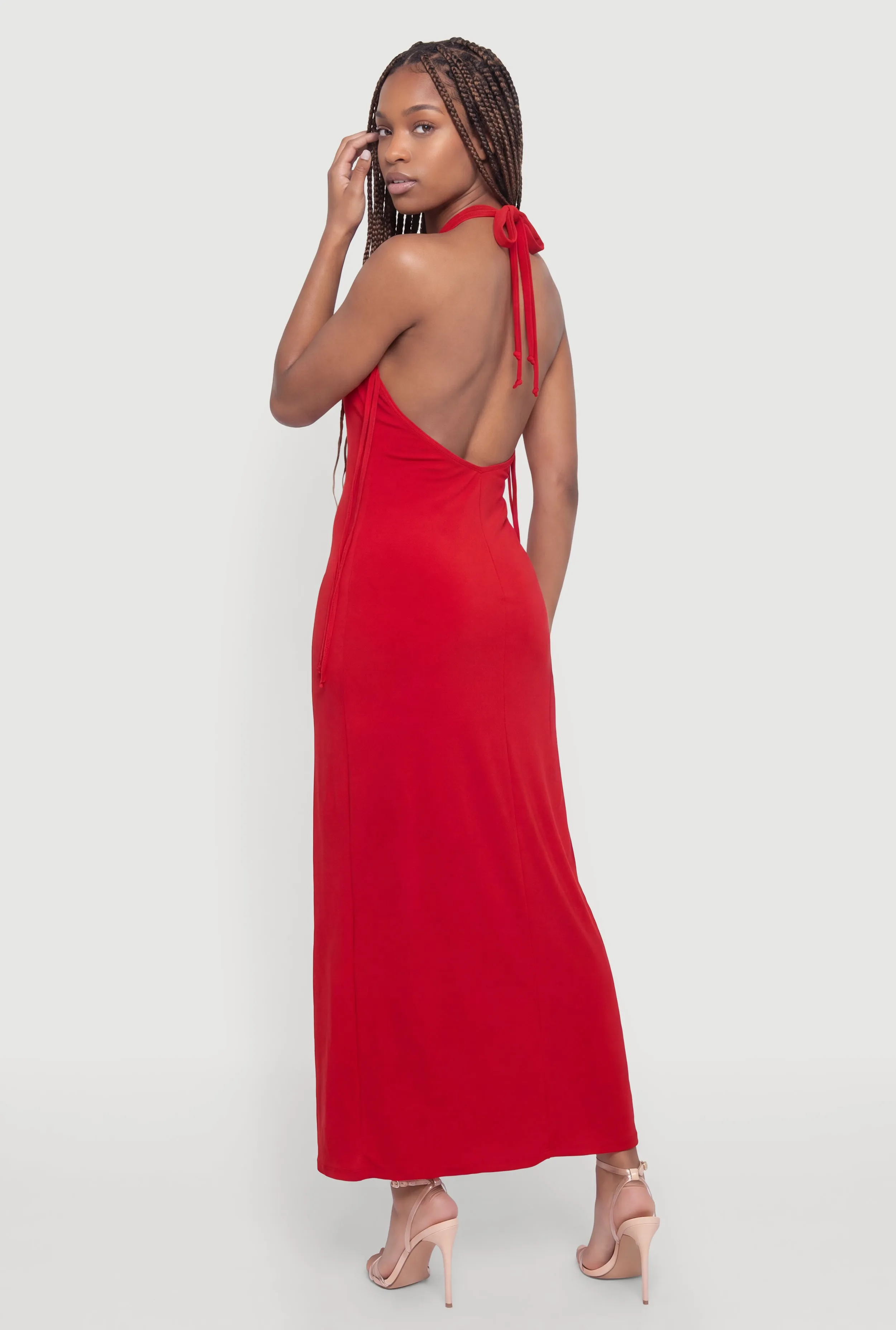 Keyhole Halter Maxi Dress sold by Rainbow product image thumbnail 3