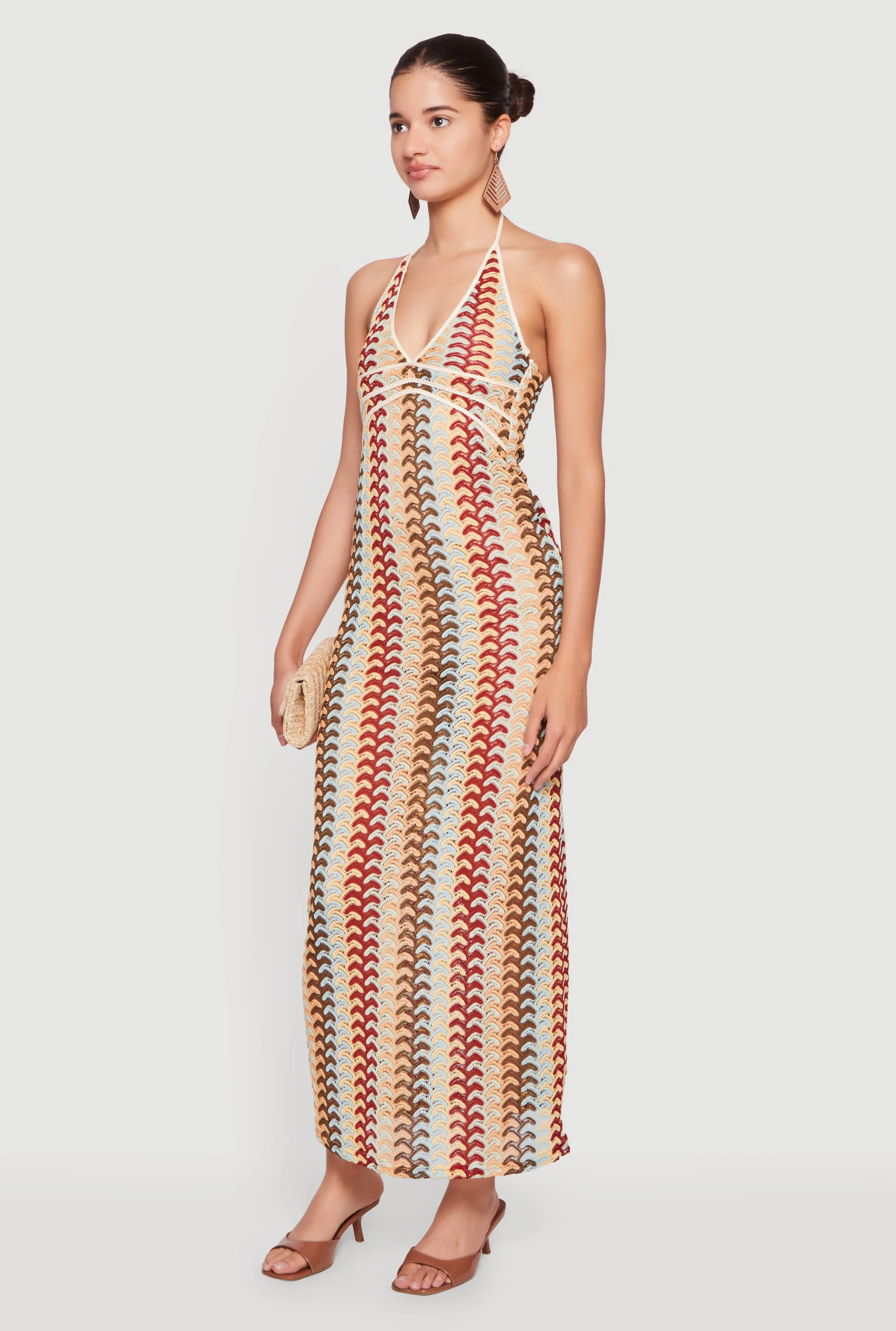 Patterned Halter Maxi Dress sold by Rainbow product image thumbnail 2