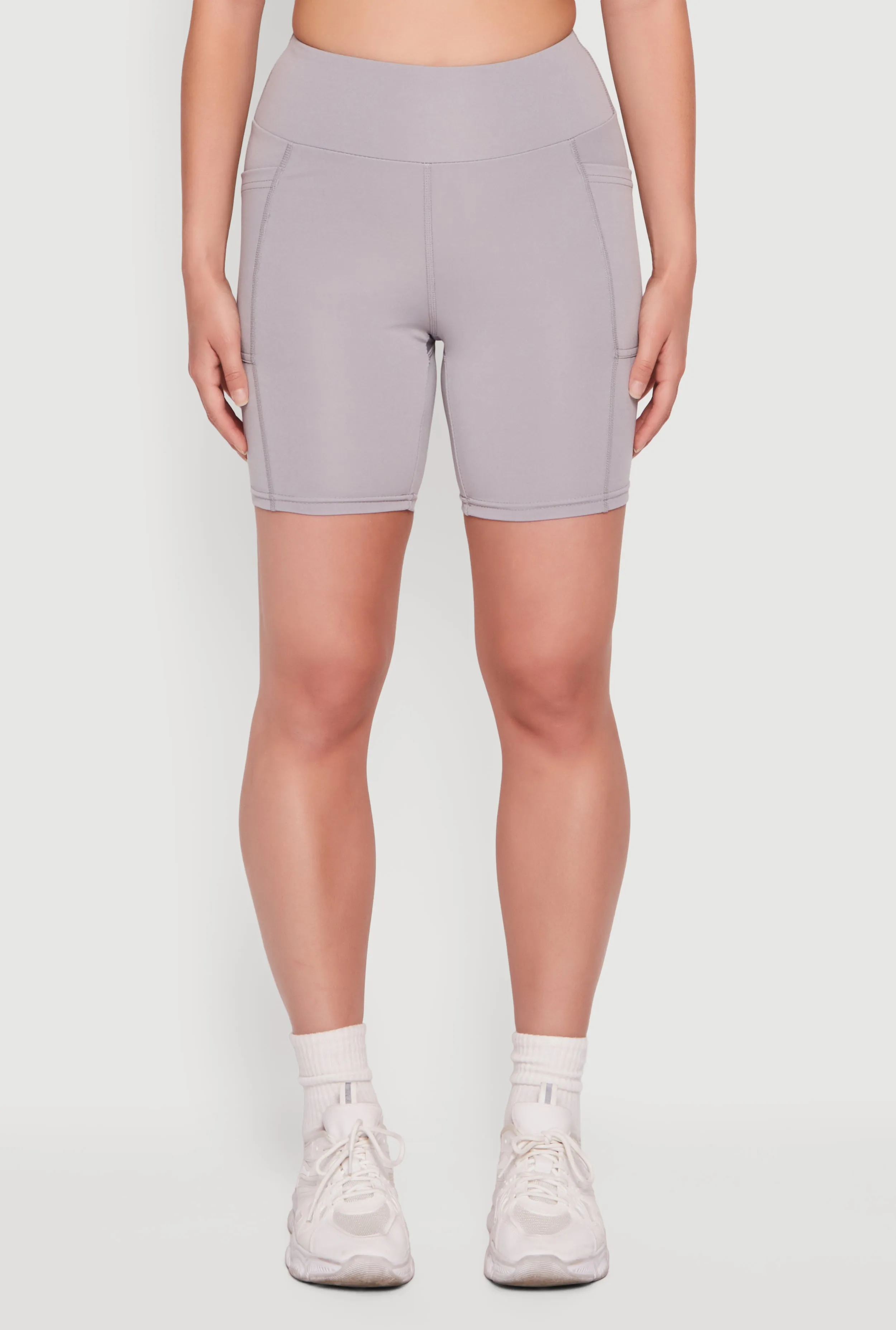 High Waisted Biker Shorts with Cell Phone Pockets sold by Rainbow product image thumbnail 3