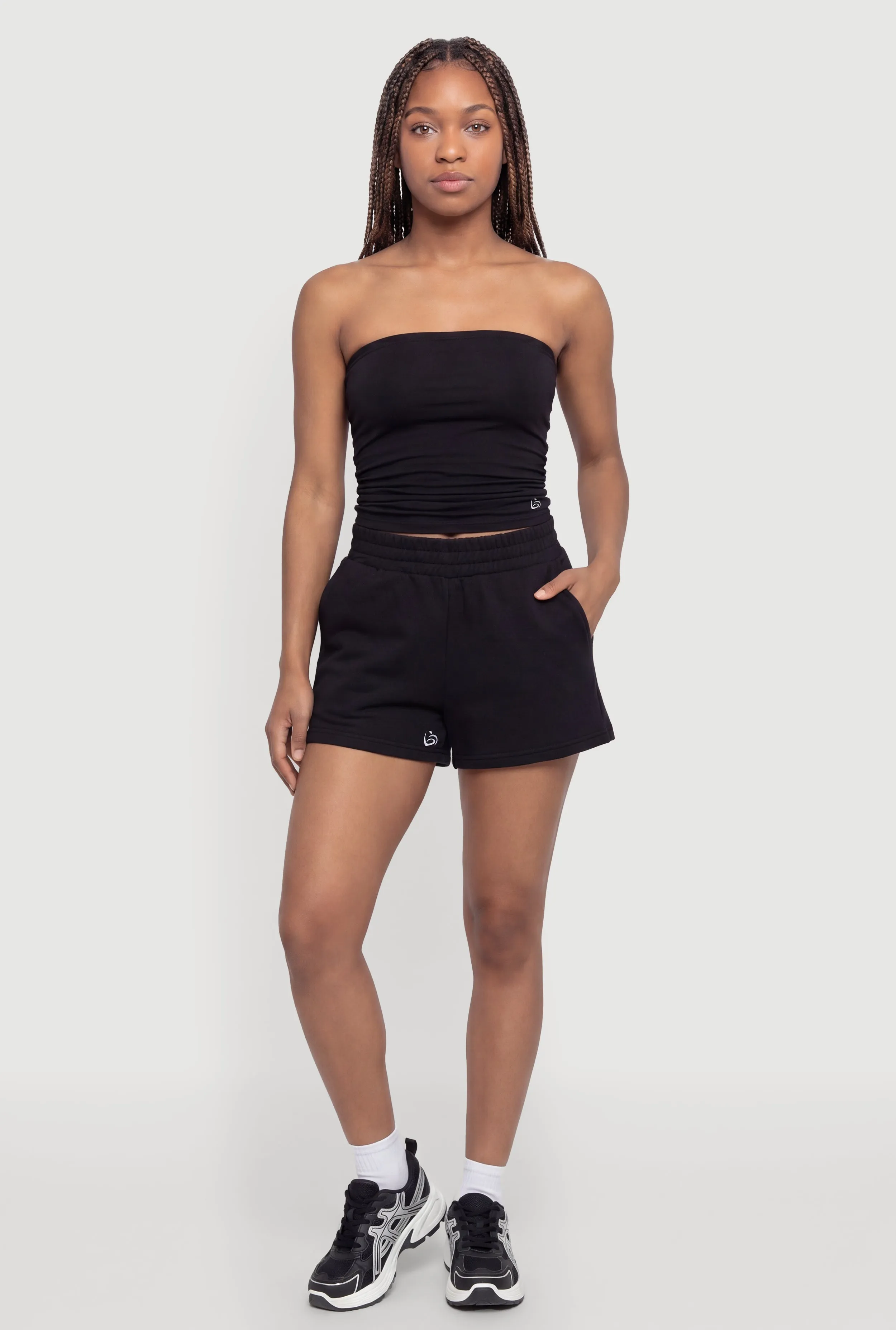 Smocked High Waisted Shorts sold by Rainbow