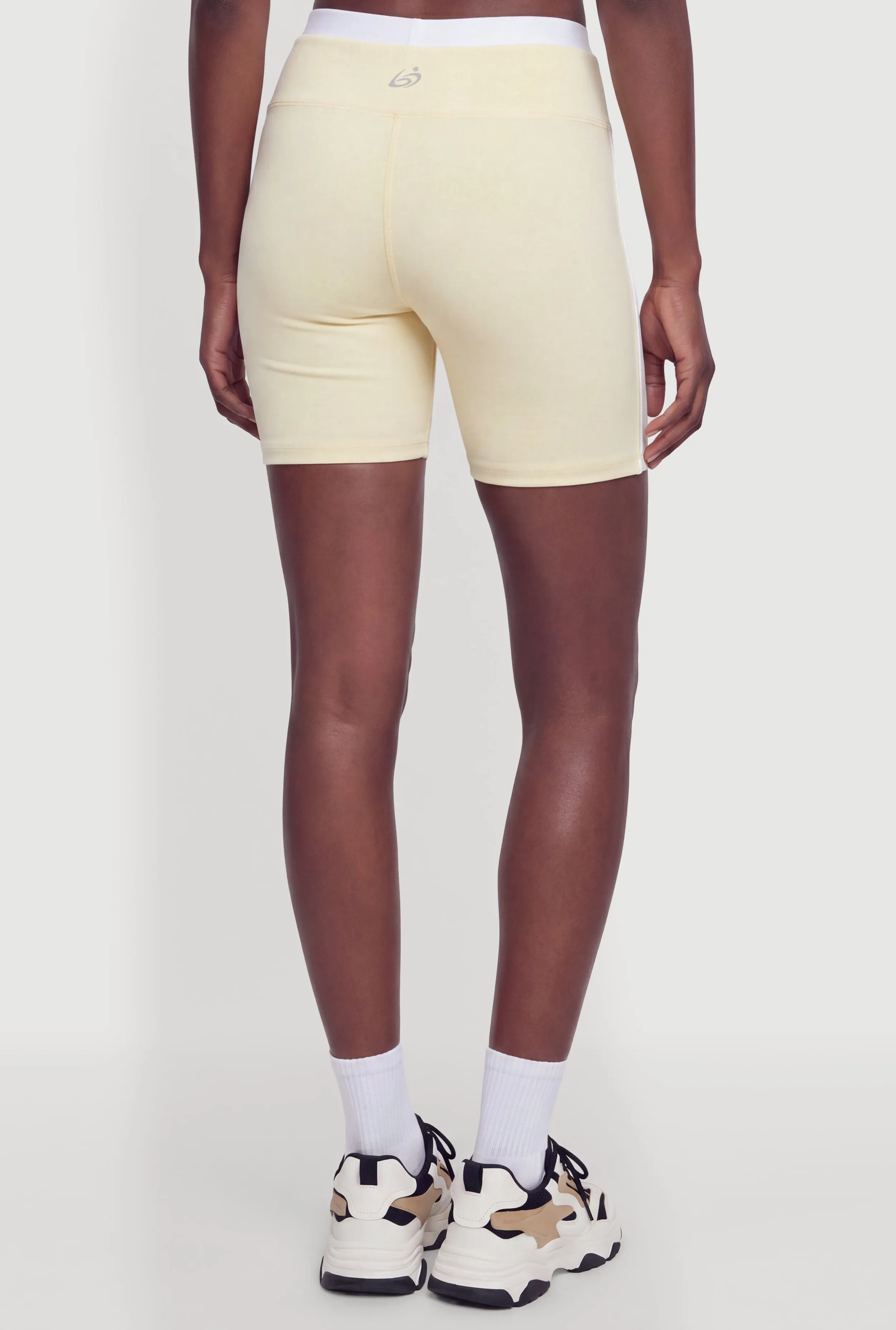 High Waisted Contrast Trim Biker Shorts sold by Rainbow product image thumbnail 5