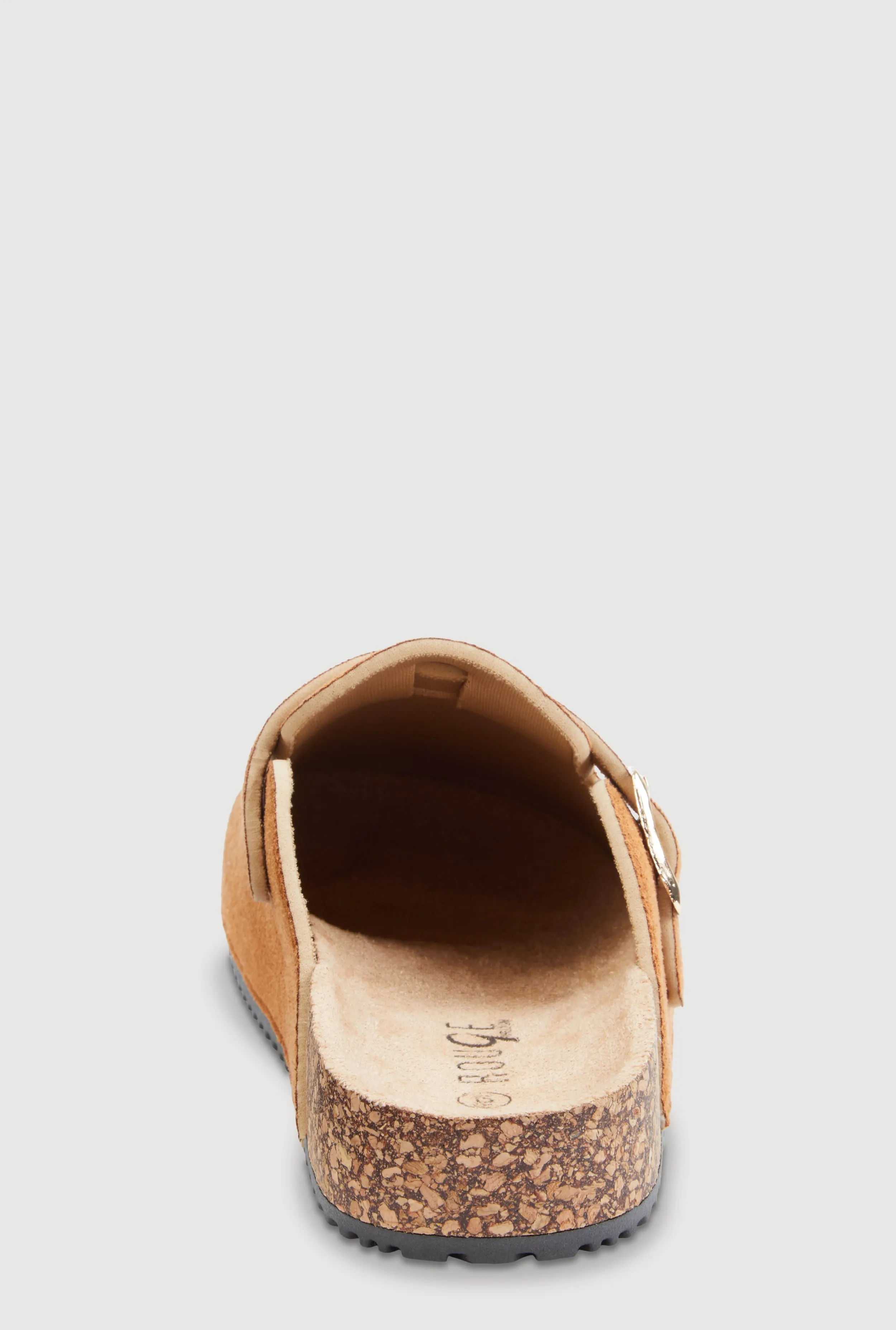 Faux Suede Buckle Detail Cork Clogs sold by Rainbow product image thumbnail 3