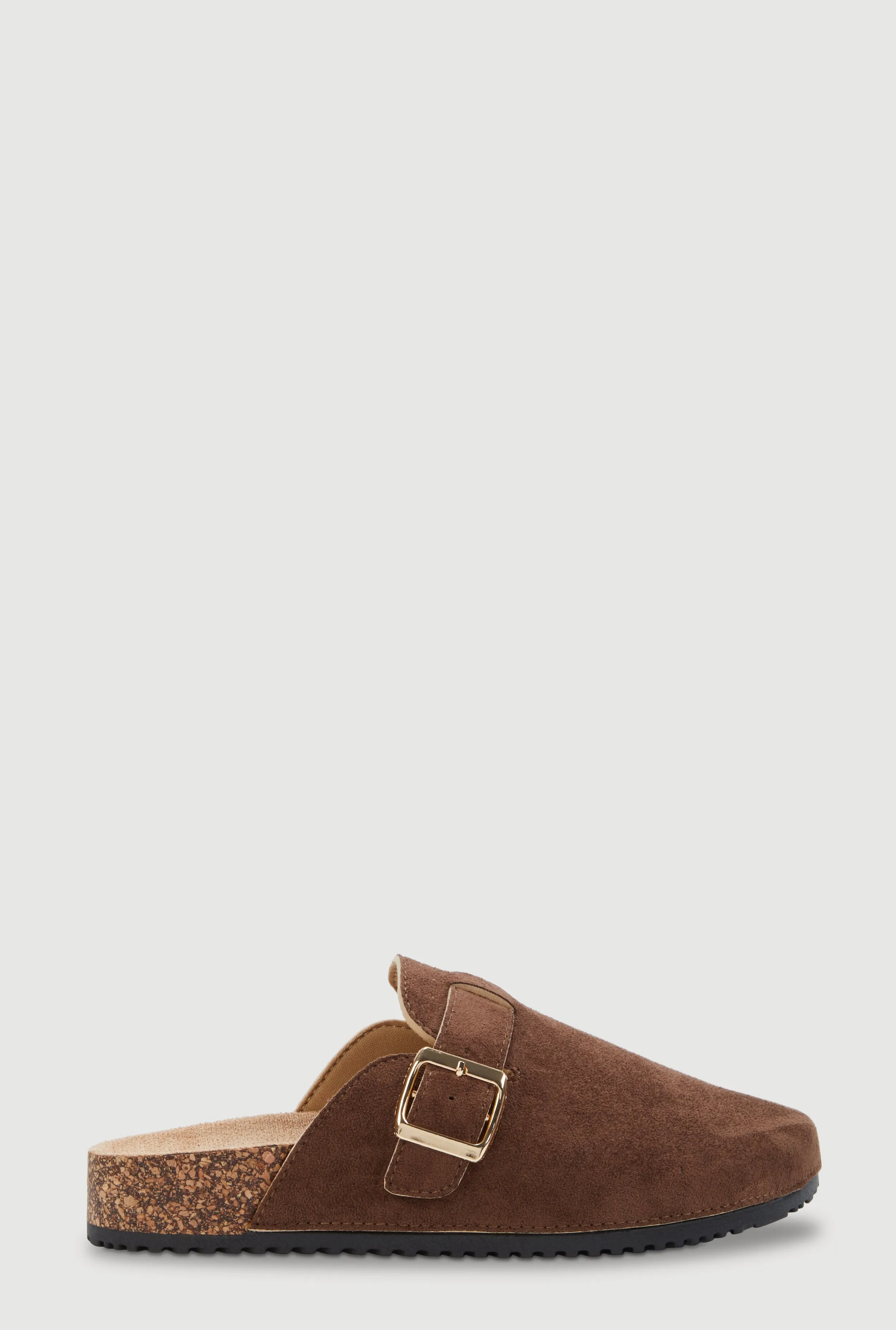 Faux Suede Buckle Detail Cork Clogs sold by Rainbow product image thumbnail 2