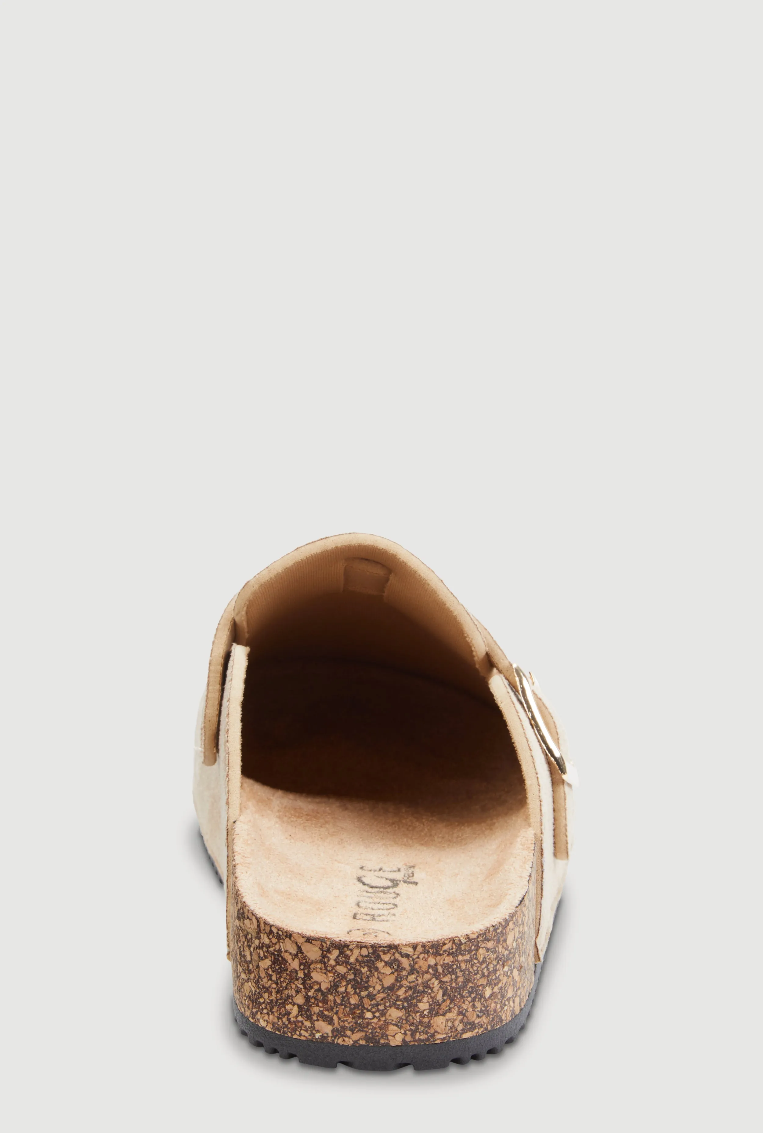 Faux Suede Buckle Detail Cork Clogs sold by Rainbow product image thumbnail 3