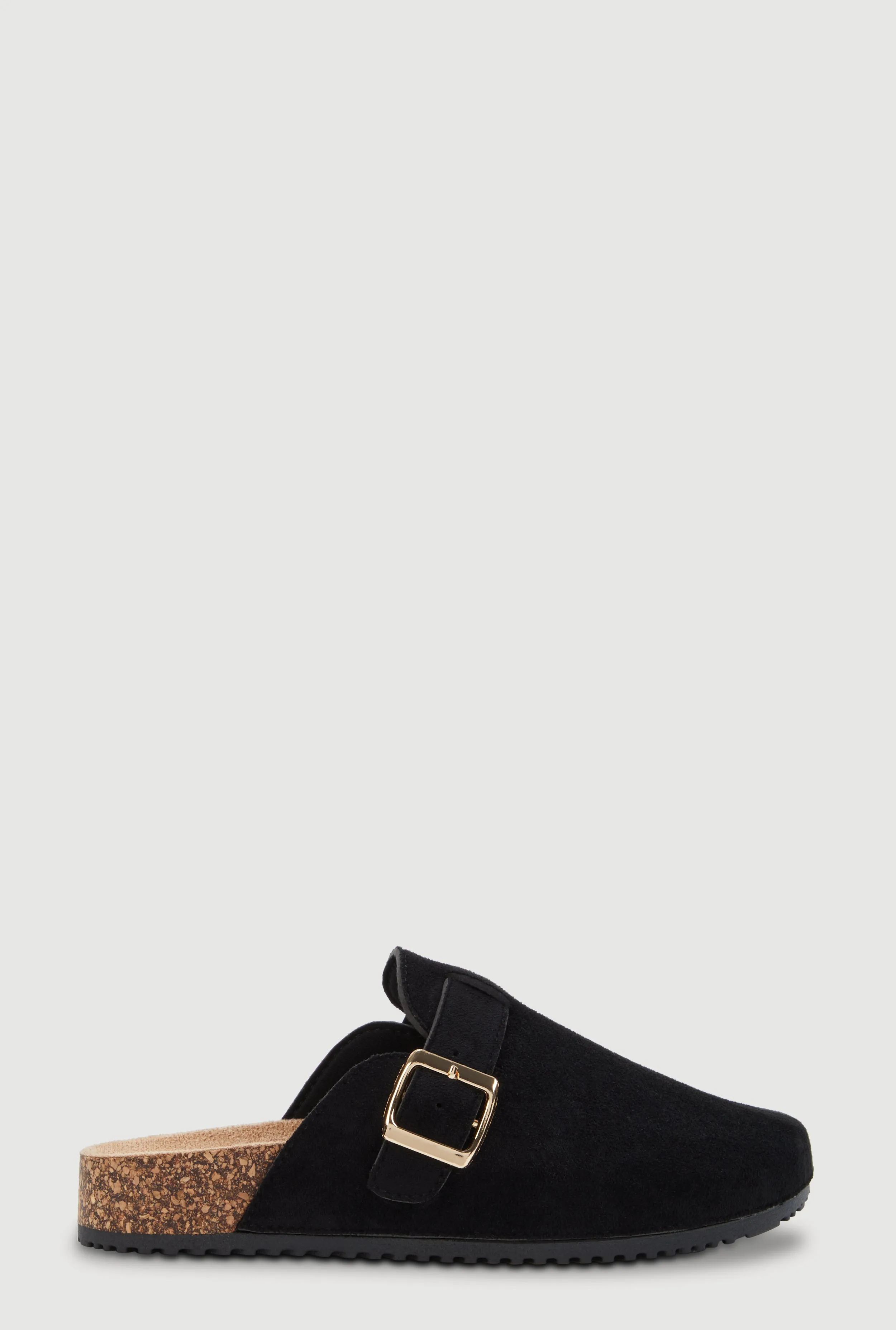Faux Suede Buckle Detail Cork Clogs sold by Rainbow product image thumbnail 2
