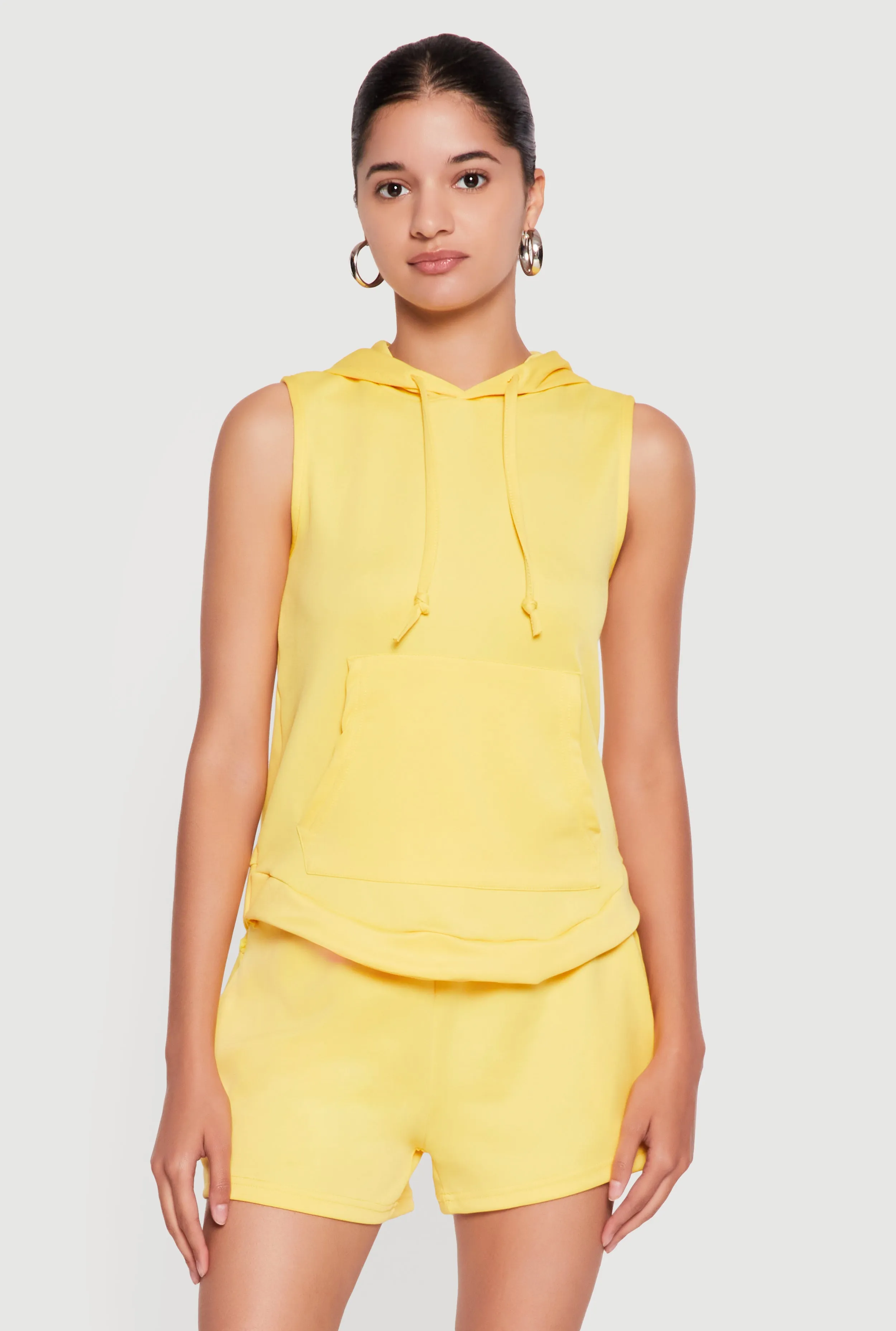 Sleeveless Kangaroo Pocket Hoodie sold by Rainbow product image thumbnail 4