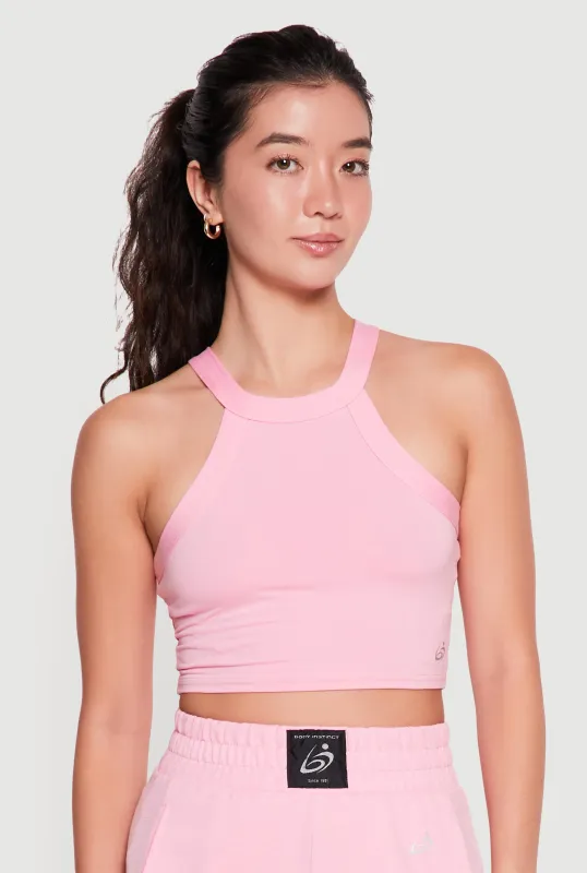 Cropped Active Halter Top made by Rainbow