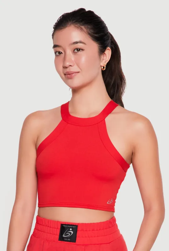 Cropped Active Halter Top made by Rainbow