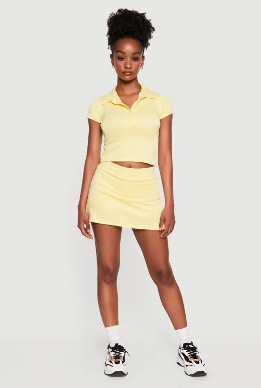 Trendy Mini Skirt with Shorts Lining made by Rainbow
