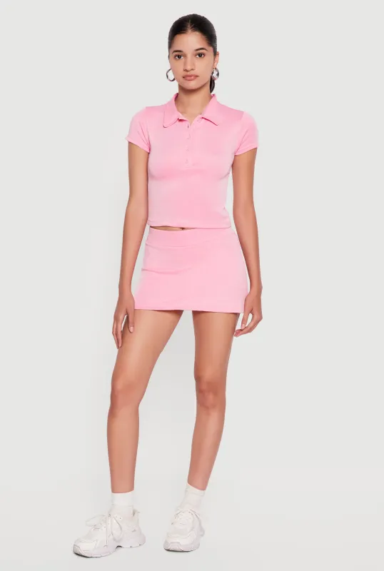 Trendy Mini Skirt with Shorts Lining made by Rainbow