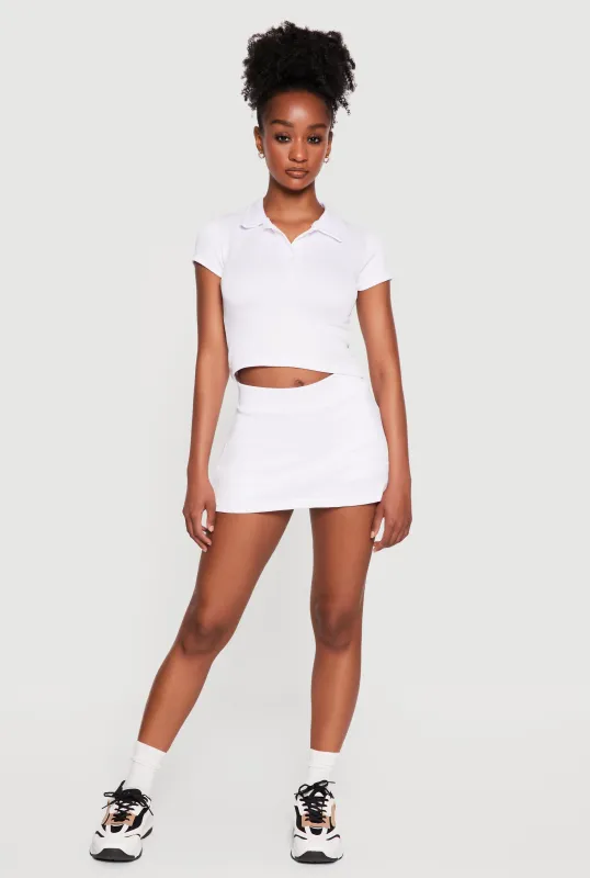 Trendy Mini Skirt with Shorts Lining made by Rainbow