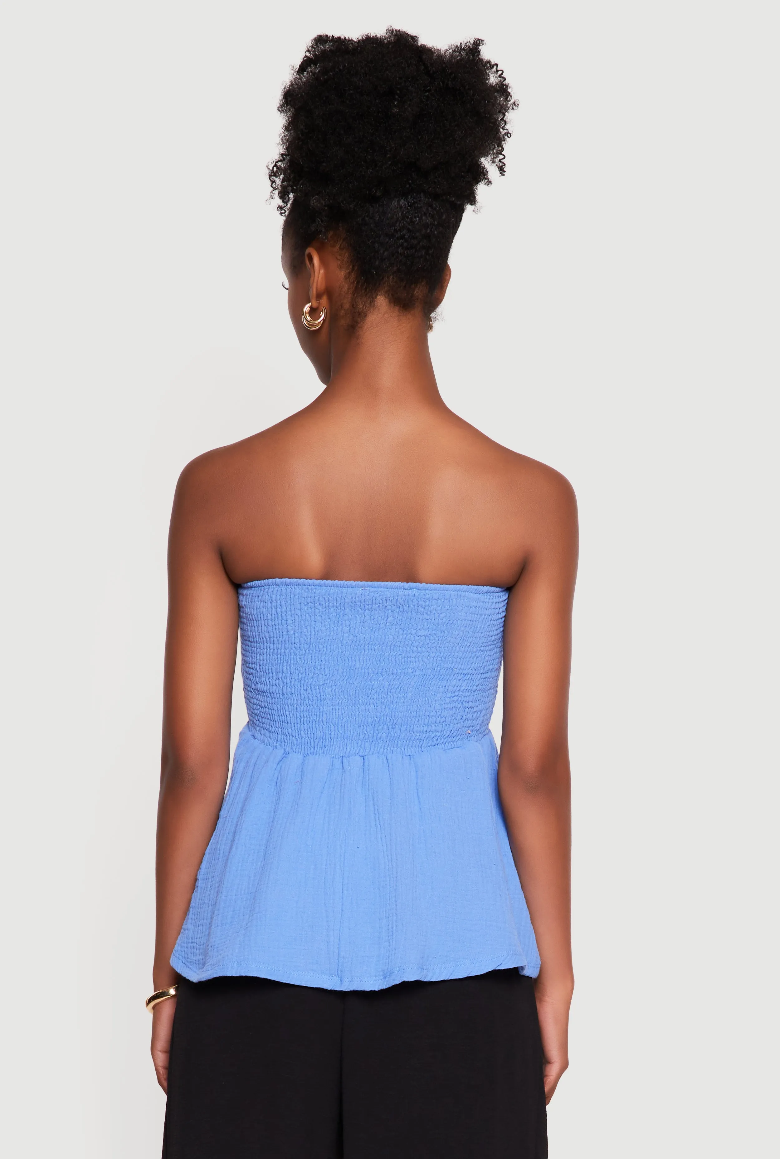 Smocked Peplum Tube Top sold by Rainbow product image thumbnail 5
