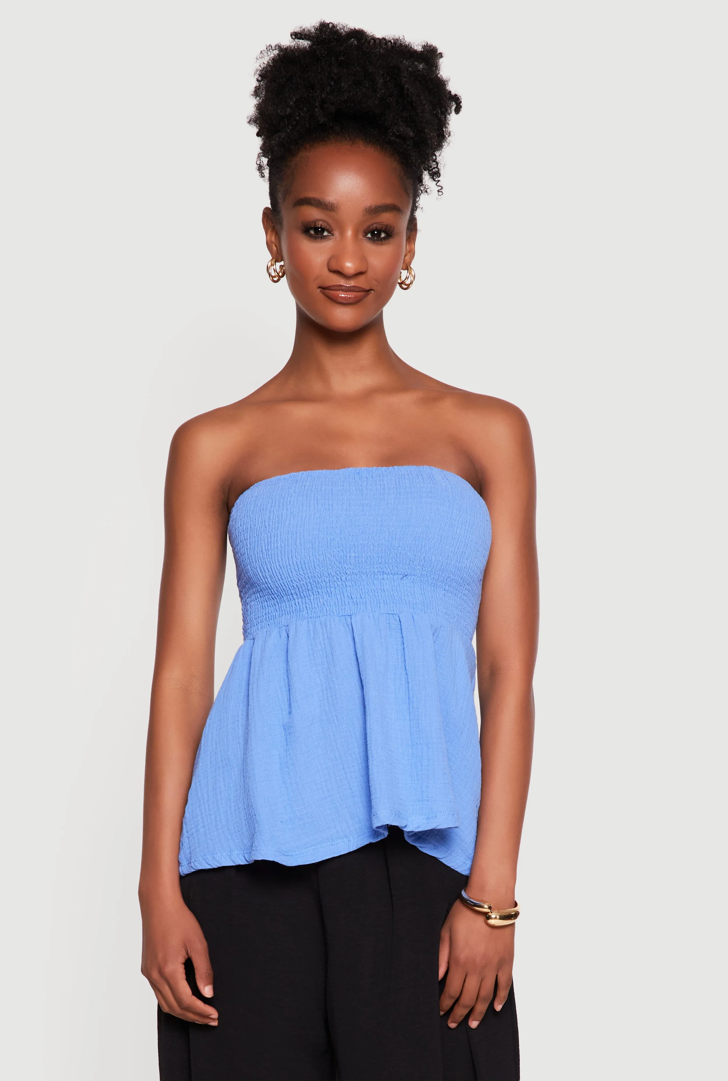 Smocked Peplum Tube Top sold by Rainbow product image thumbnail 2
