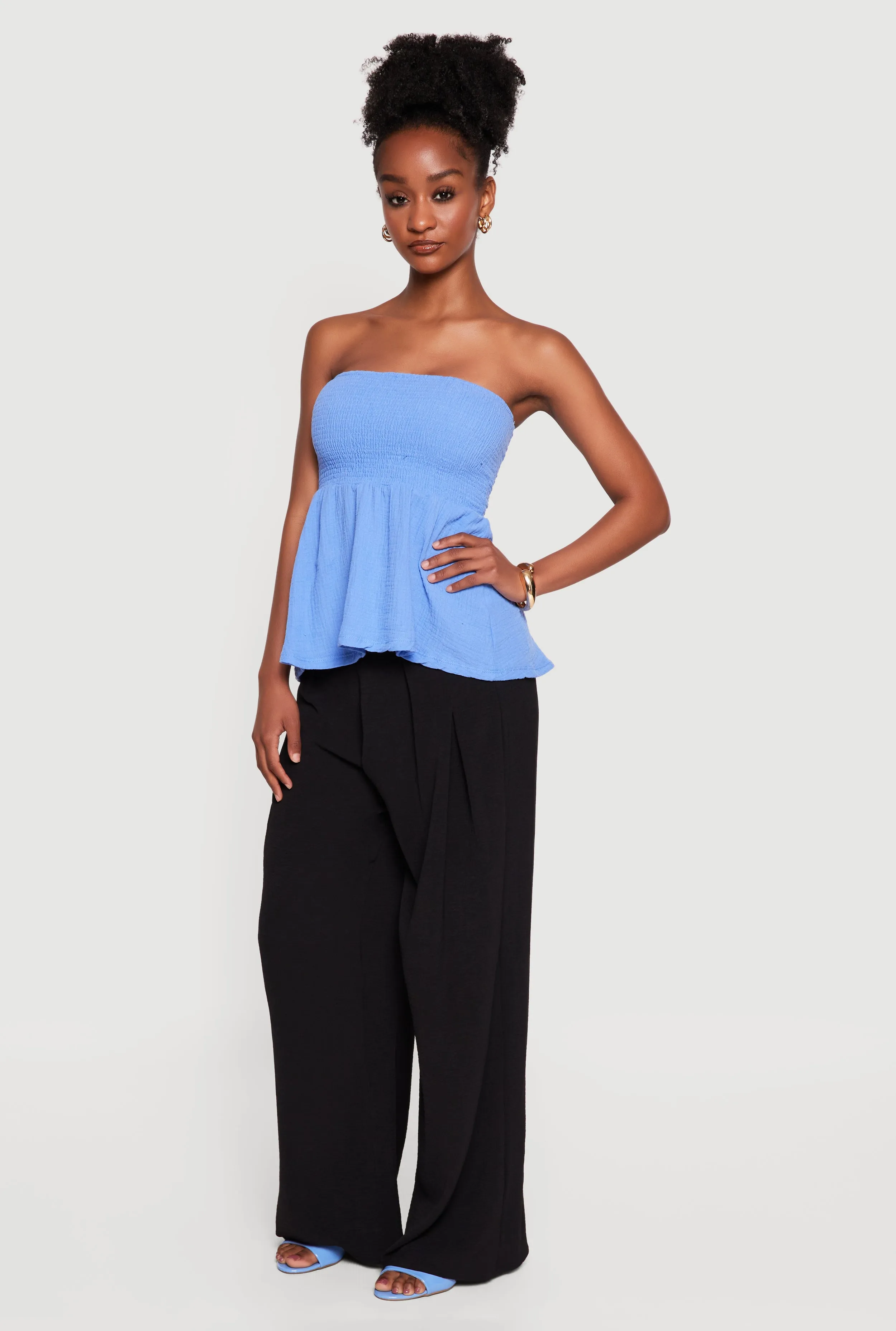 Smocked Peplum Tube Top sold by Rainbow product image thumbnail 3