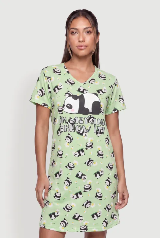 Im Lazy and I Know It Graphic Sleepshirt made by Rainbow