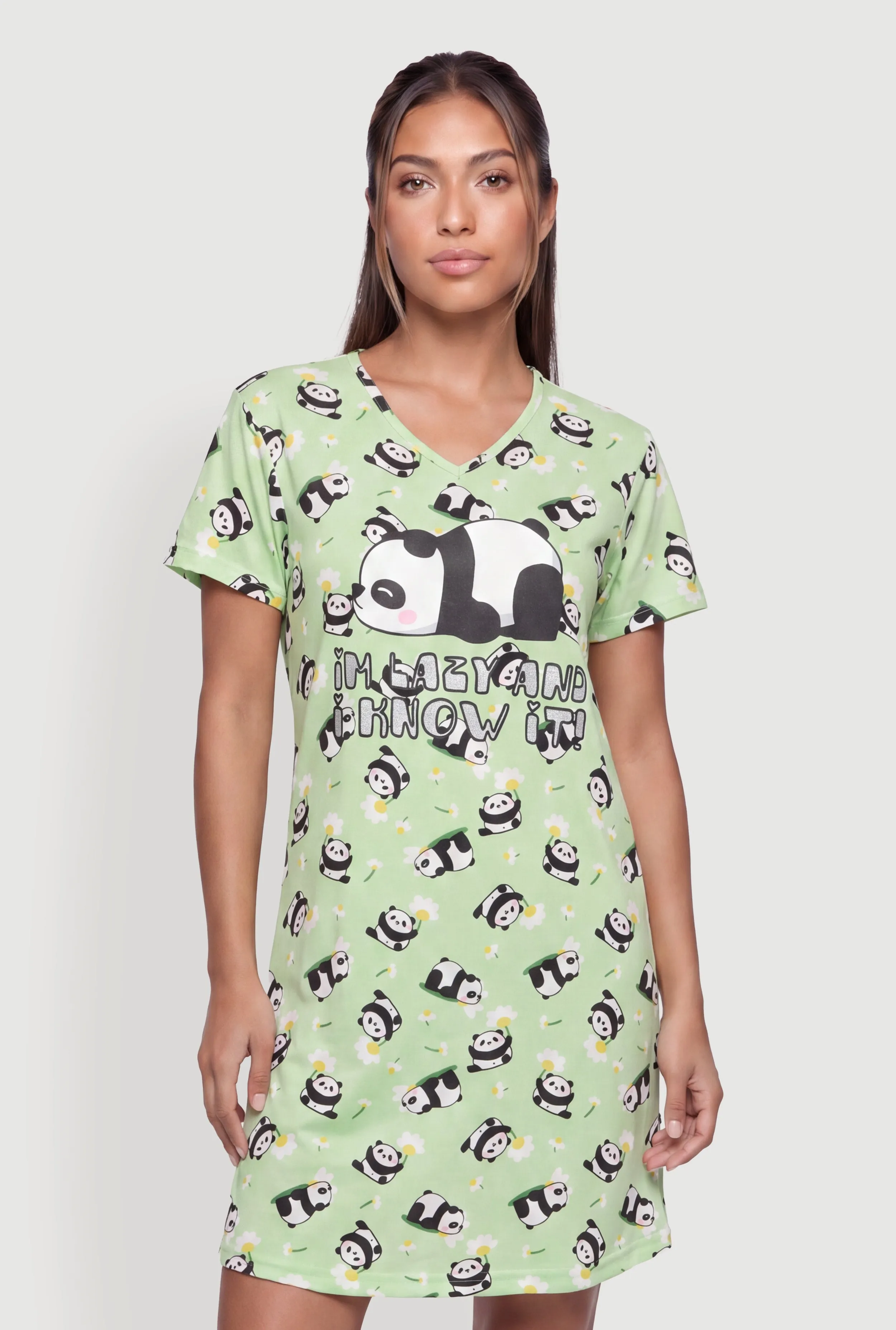 Im Lazy and I Know It Graphic Sleepshirt sold by Rainbow