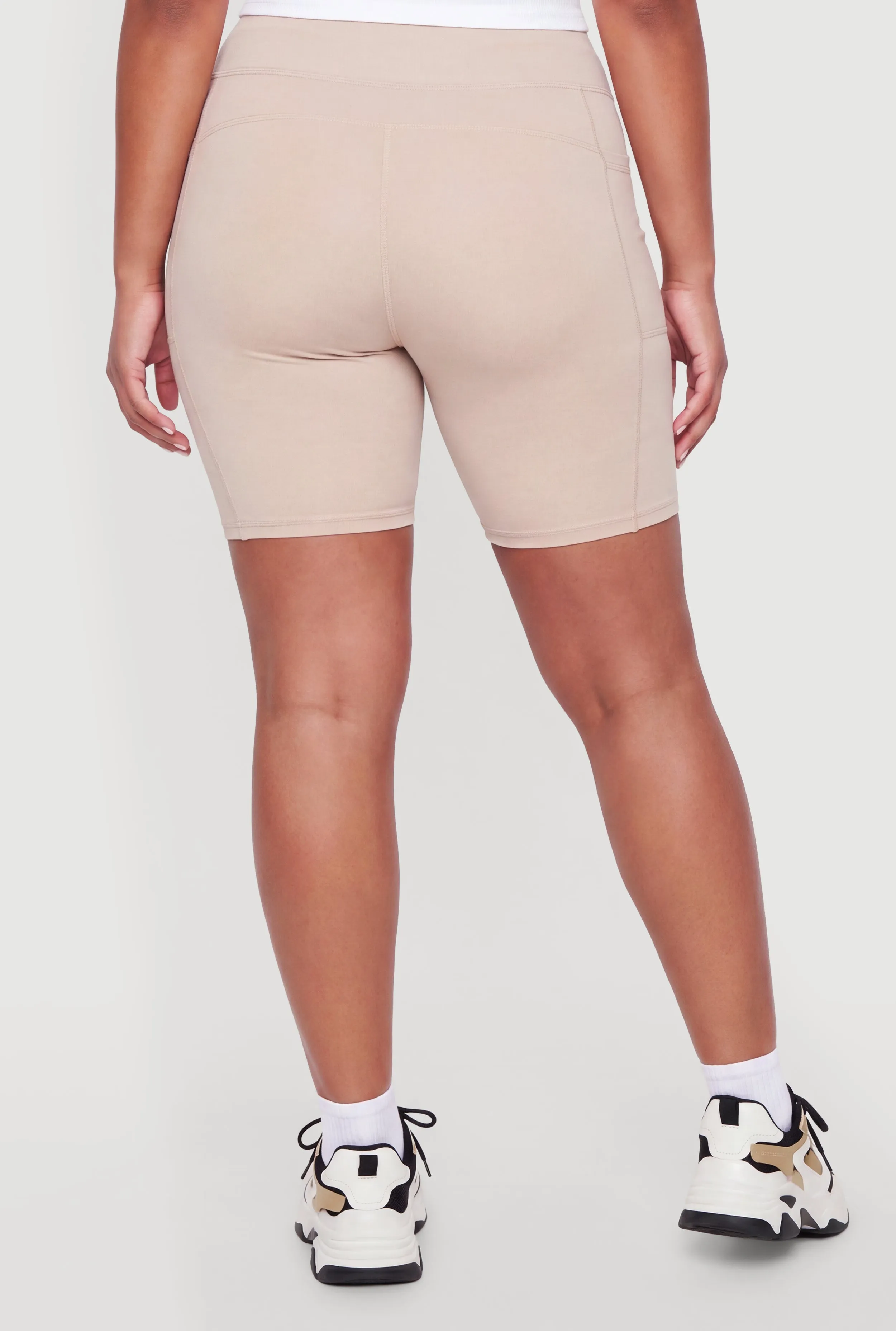 Plus Size Cell Phone Pocket High Waisted Active Shorts sold by Rainbow product image thumbnail 5