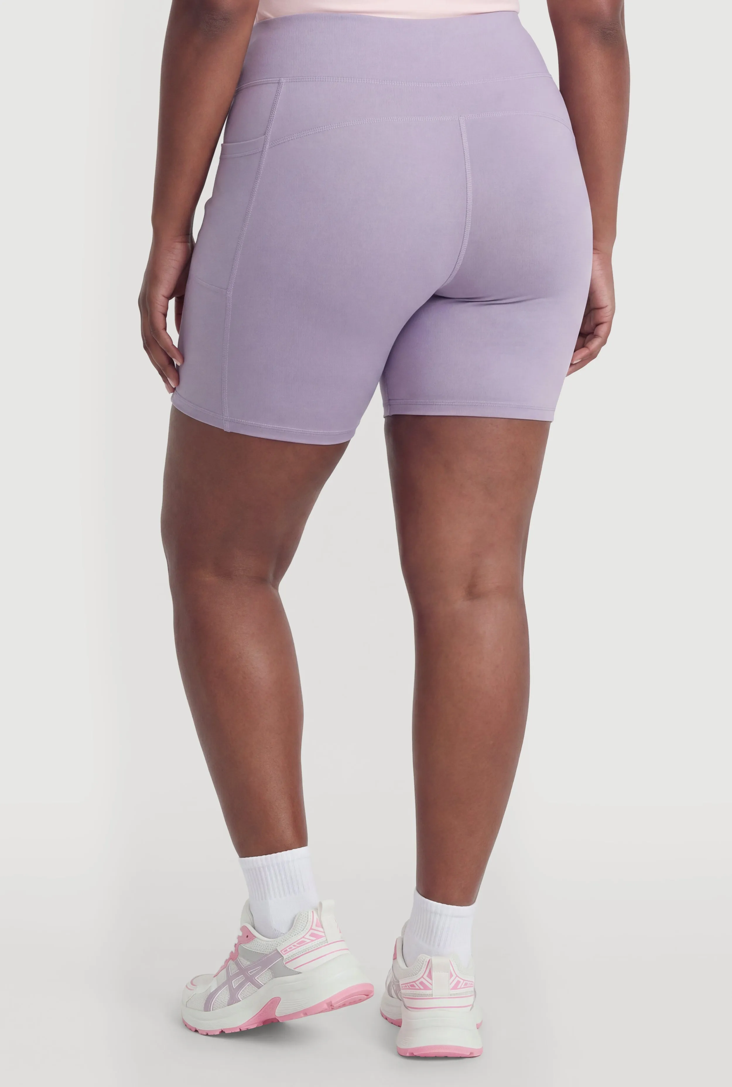 Plus Size Cell Phone Pocket High Waisted Active Shorts sold by Rainbow product image thumbnail 5