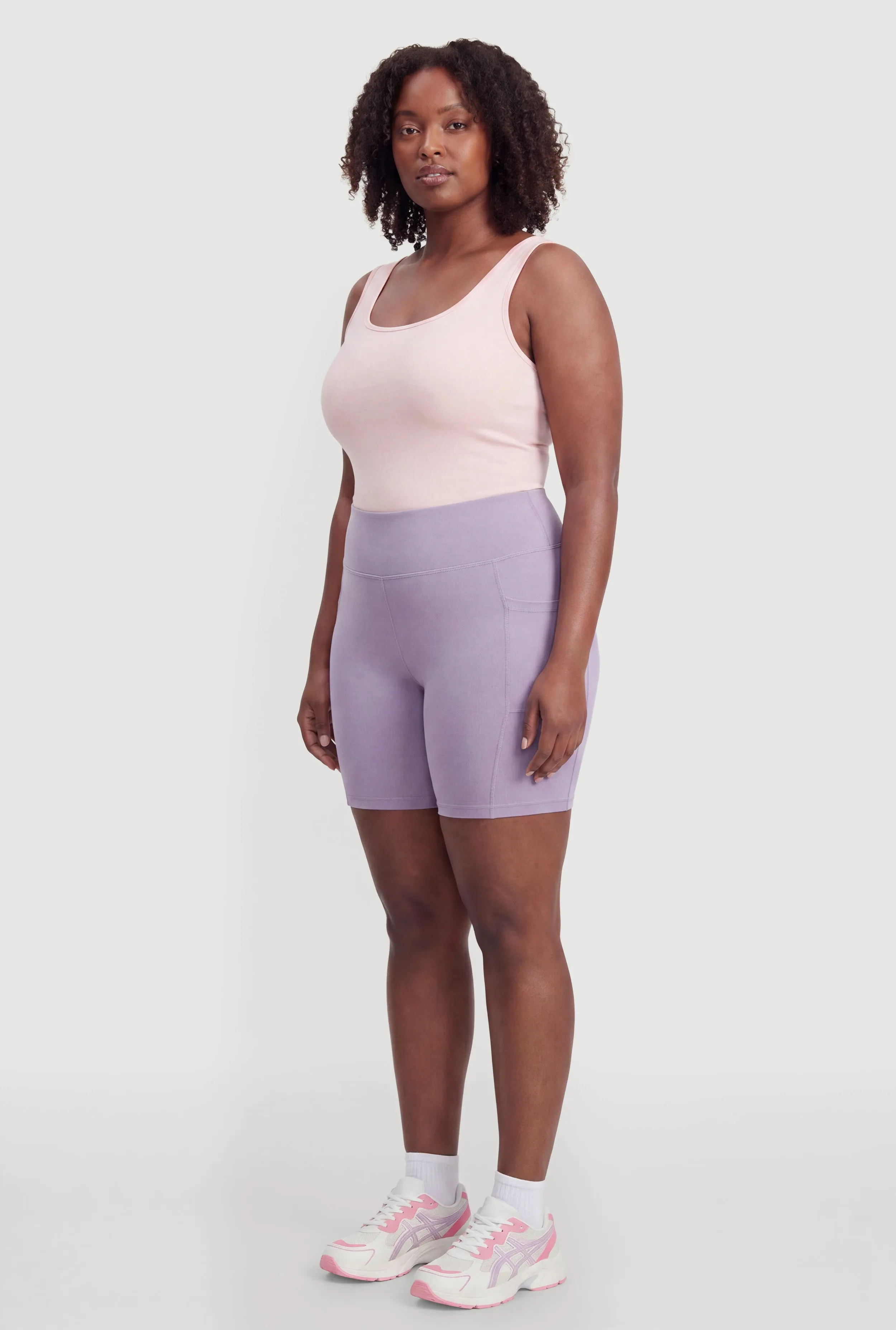 Plus Size Cell Phone Pocket High Waisted Active Shorts sold by Rainbow product image thumbnail 2