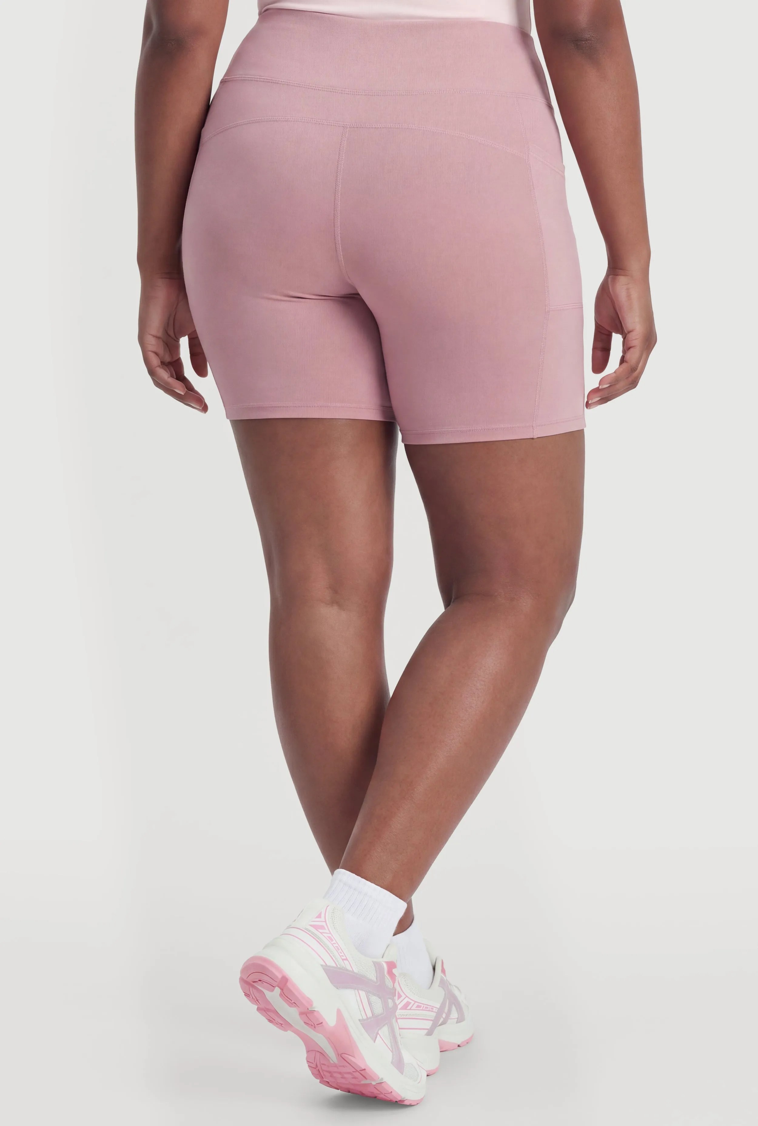 Plus Size Cell Phone Pocket High Waisted Active Shorts sold by Rainbow product image thumbnail 5