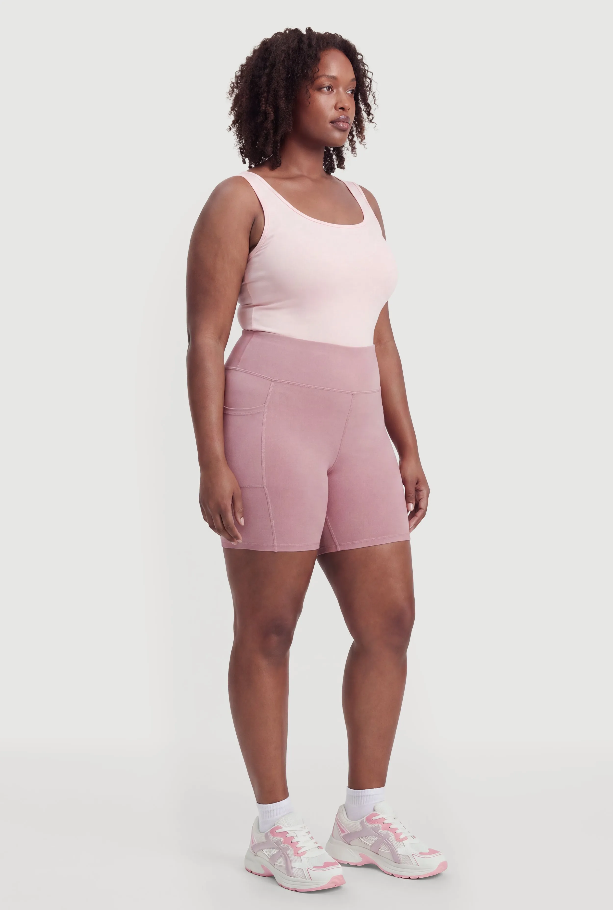 Plus Size Cell Phone Pocket High Waisted Active Shorts sold by Rainbow product image thumbnail 2