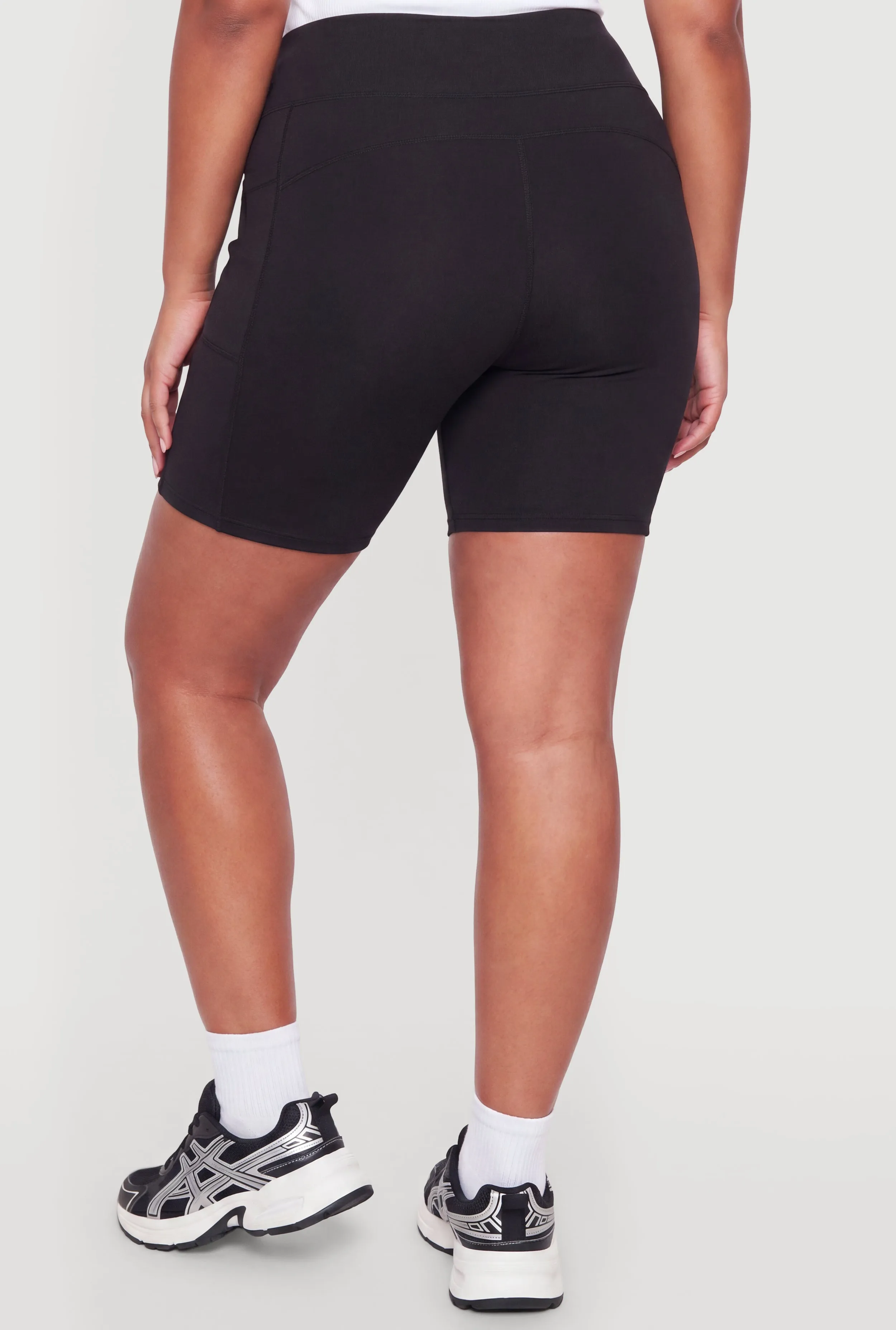 Plus Size Cell Phone Pocket High Waisted Active Shorts sold by Rainbow product image thumbnail 5