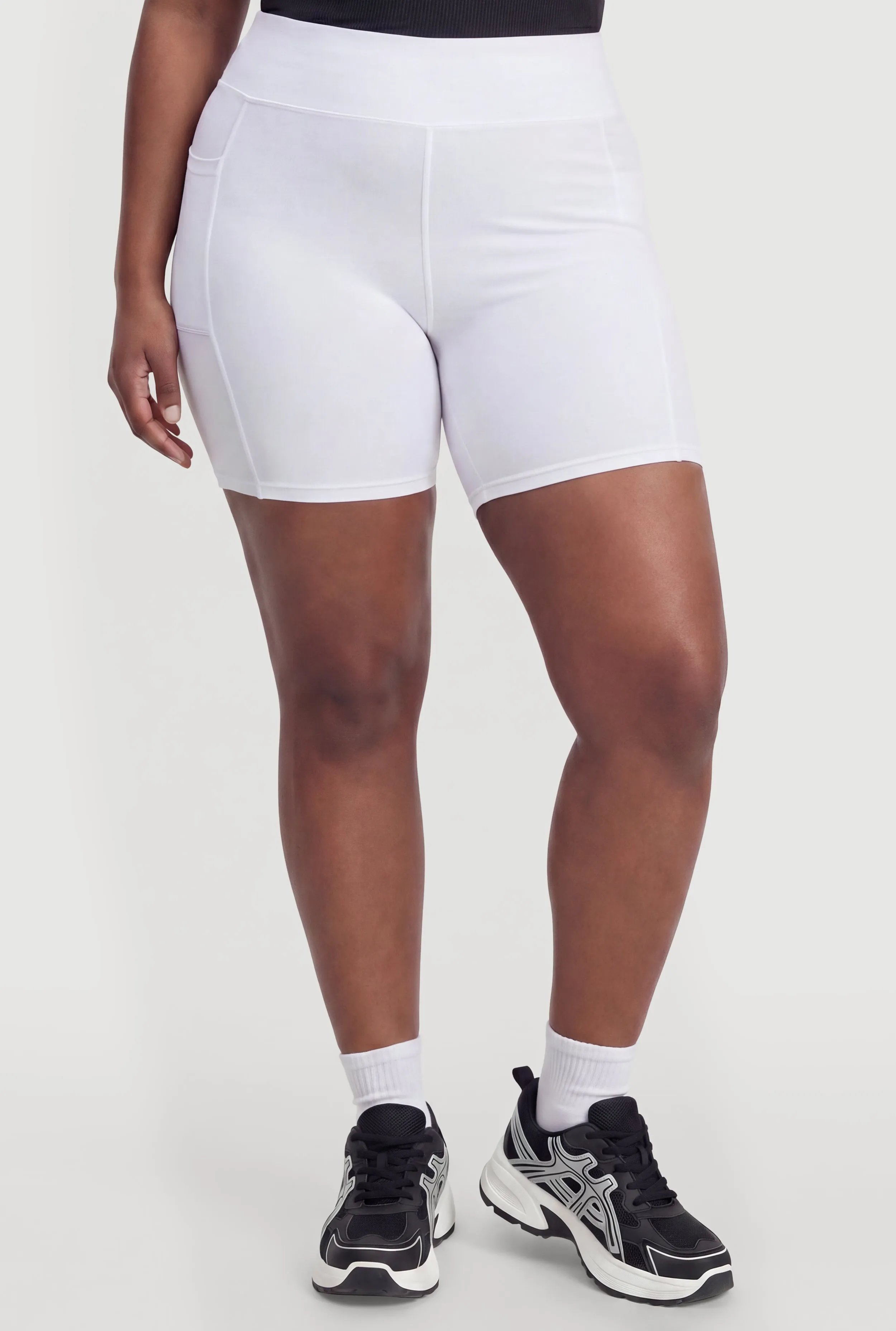 Plus Size Cell Phone Pocket High Waisted Active Shorts sold by Rainbow product image thumbnail 3