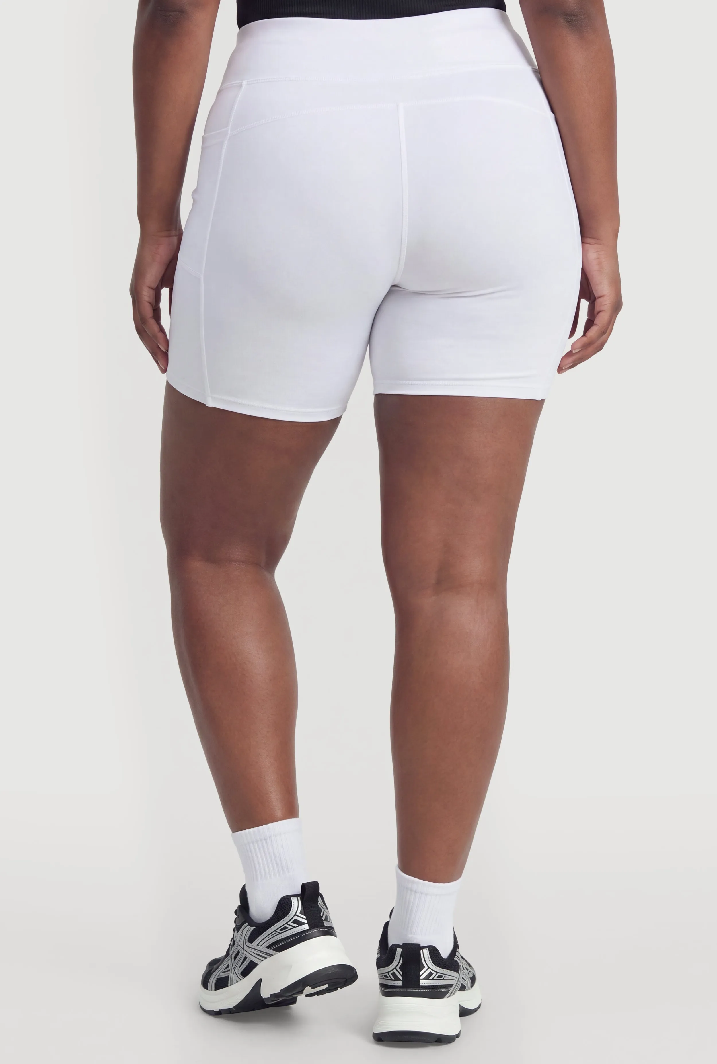 Plus Size Cell Phone Pocket High Waisted Active Shorts sold by Rainbow product image thumbnail 5