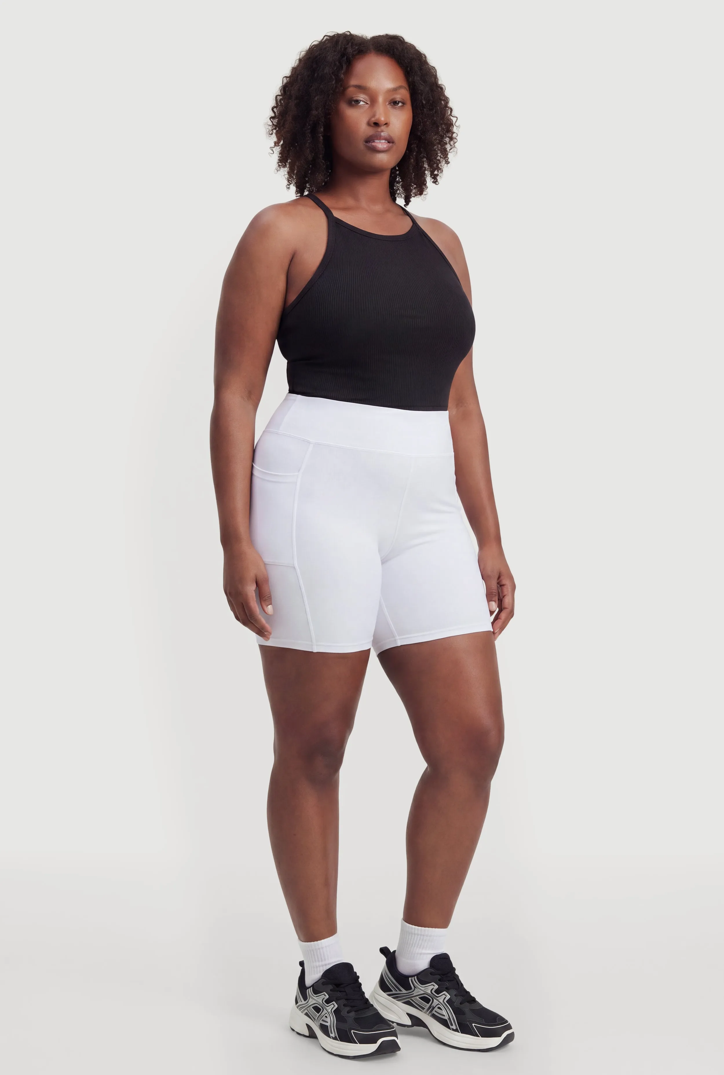 Plus Size Cell Phone Pocket High Waisted Active Shorts sold by Rainbow product image thumbnail 2