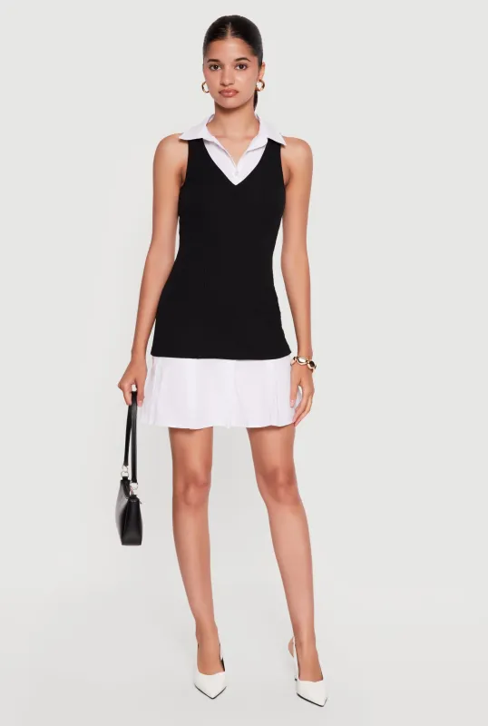 Almost Famous Layered Look Racerback Shirt Dress made by Almost Famous