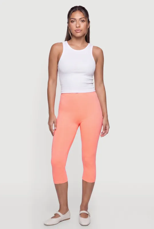Trendy Mid Rise Capris Leggings made by Daisy