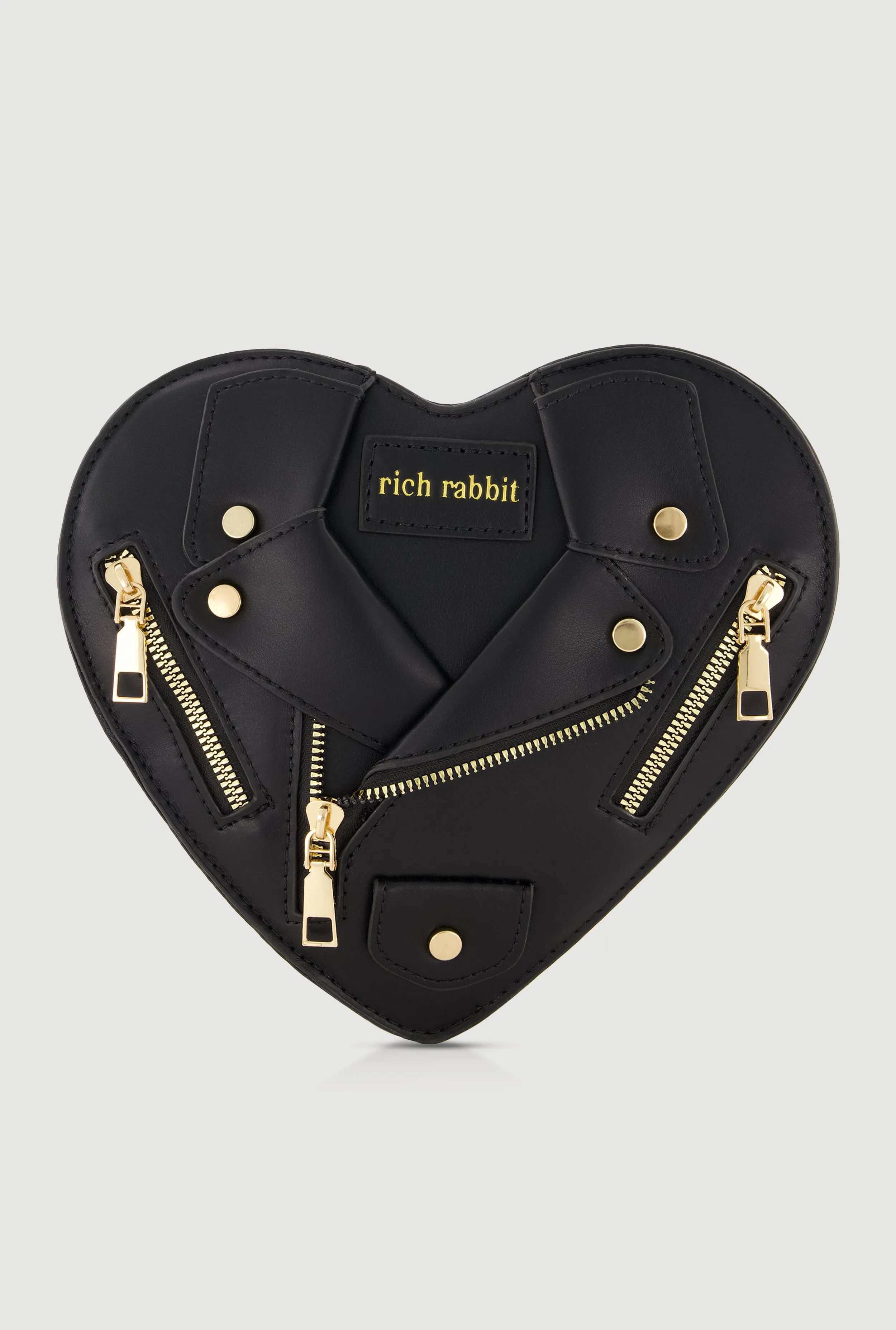 Faux Leather Rich Rabbit Graphic Heart Shaped Crossbody Bag sold by Rainbow product image thumbnail 3