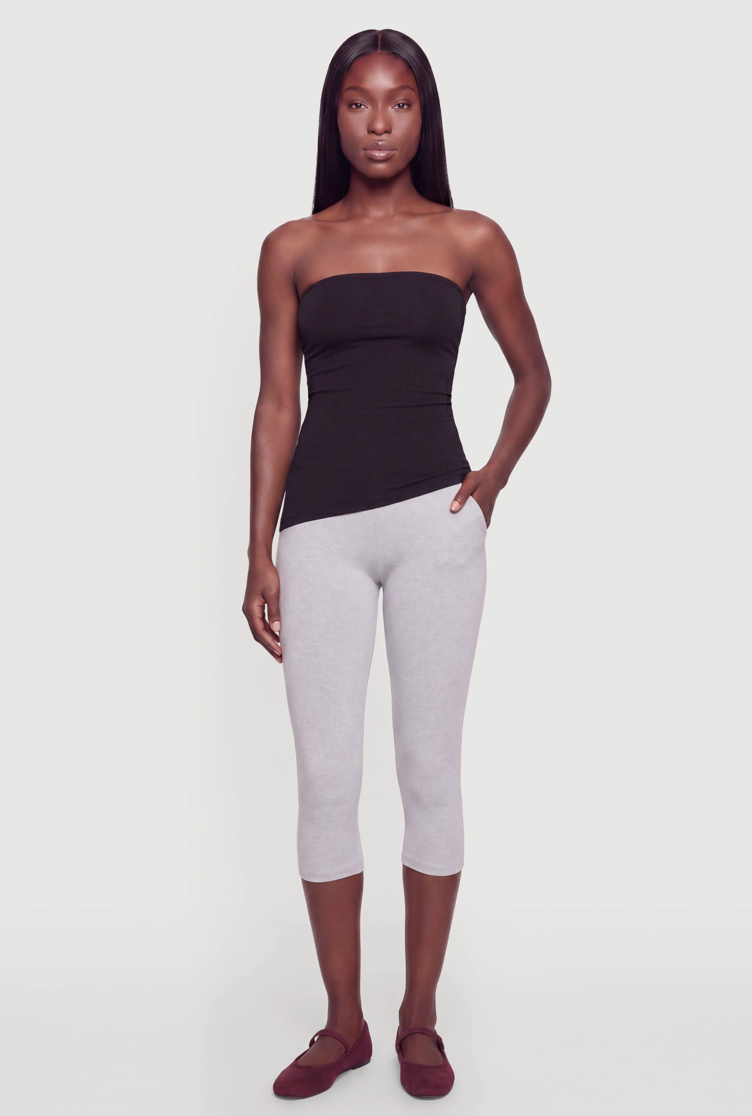 Trendy Mid Rise Capris Leggings sold by Rainbow