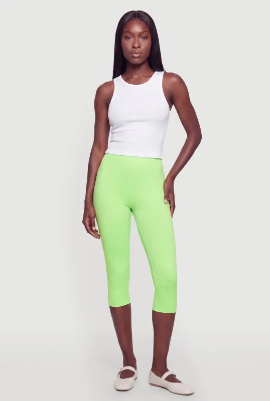 Trendy Mid Rise Capris Leggings made by Daisy